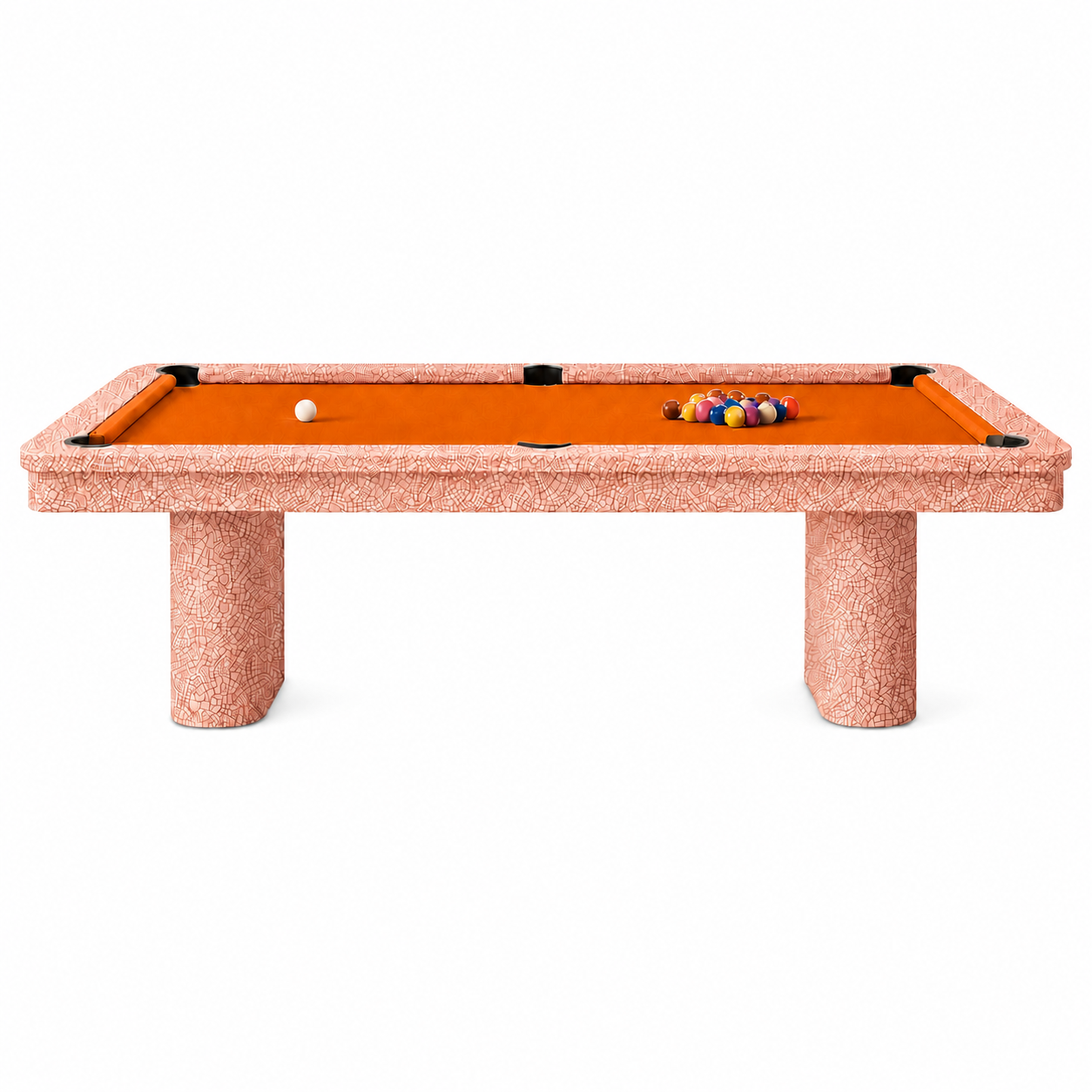 Oakridge Luxury Pool Table | Celadon Crackle Art Finish - Custom Made