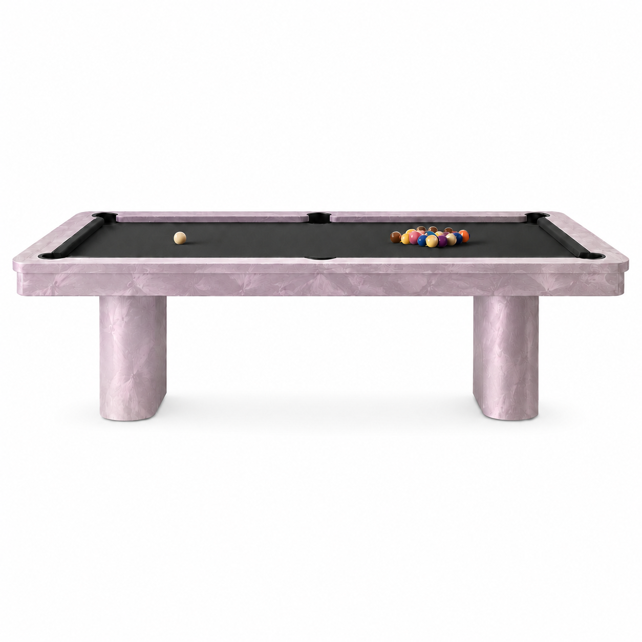 Oakridge Luxury Pool Table | Irudescent Feather Lacquer Artistry - Custom Made