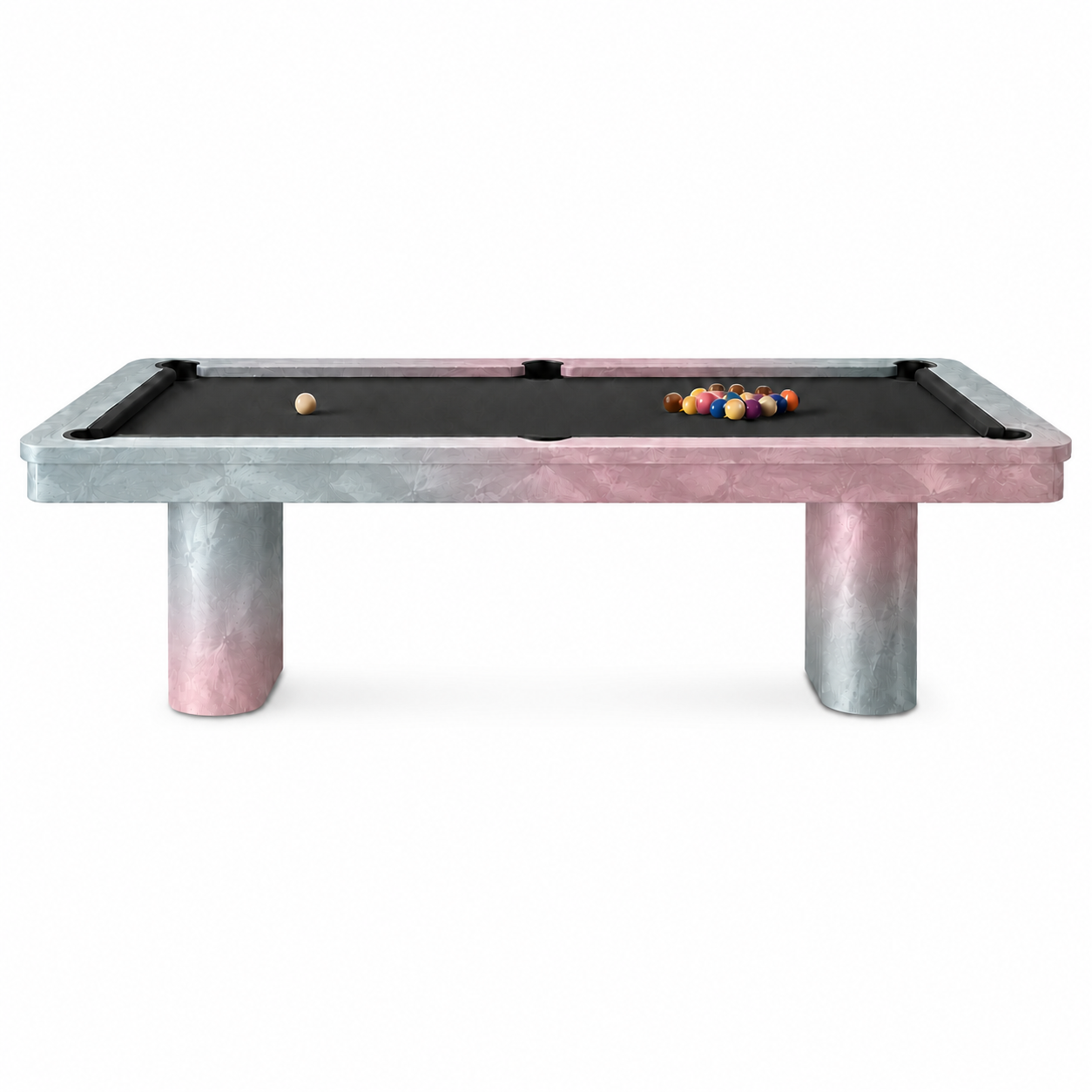 Oakridge Luxury Pool Table | Irudescent Feather Lacquer Artistry - Custom Made