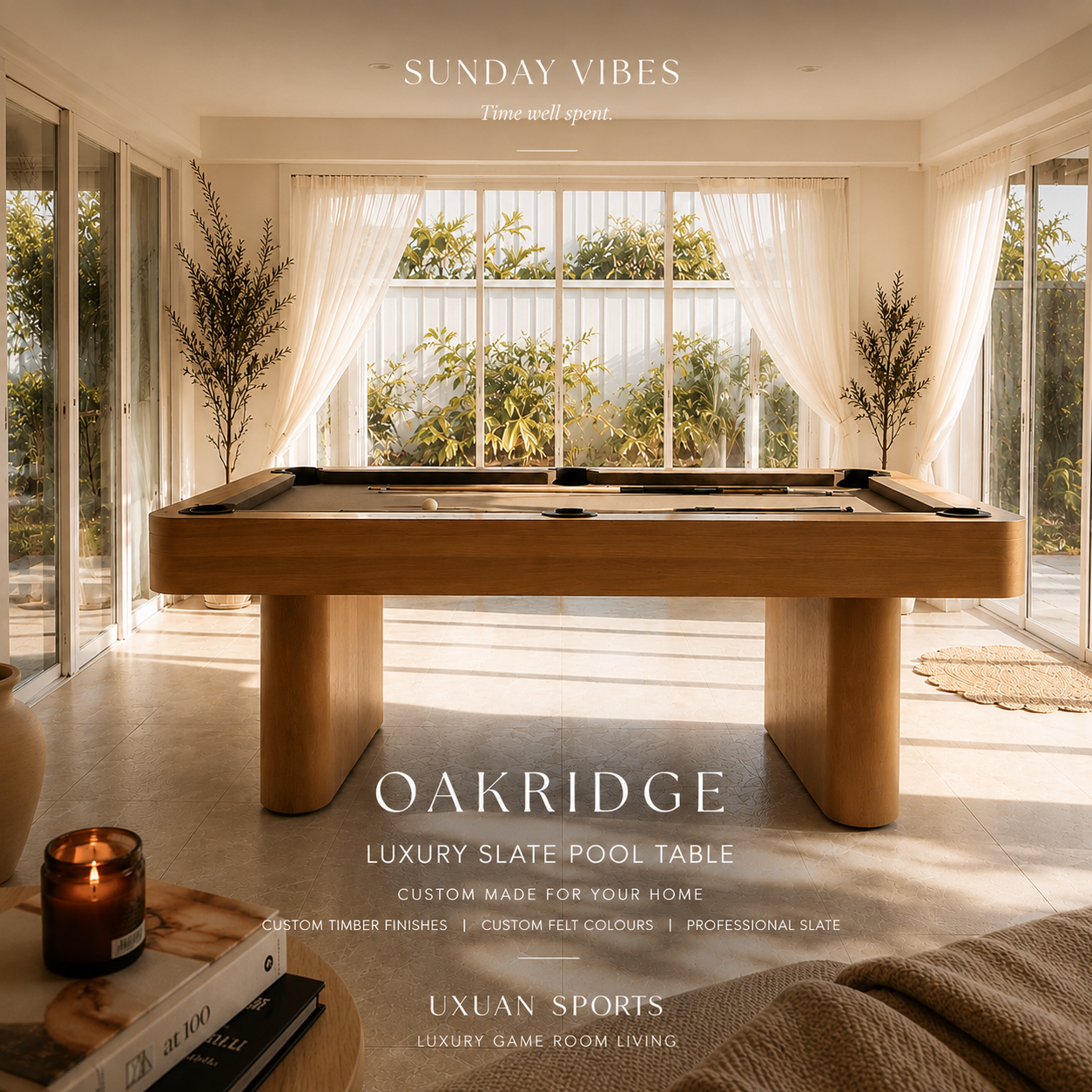 Oakridge Luxury Pool Table - Custom Made