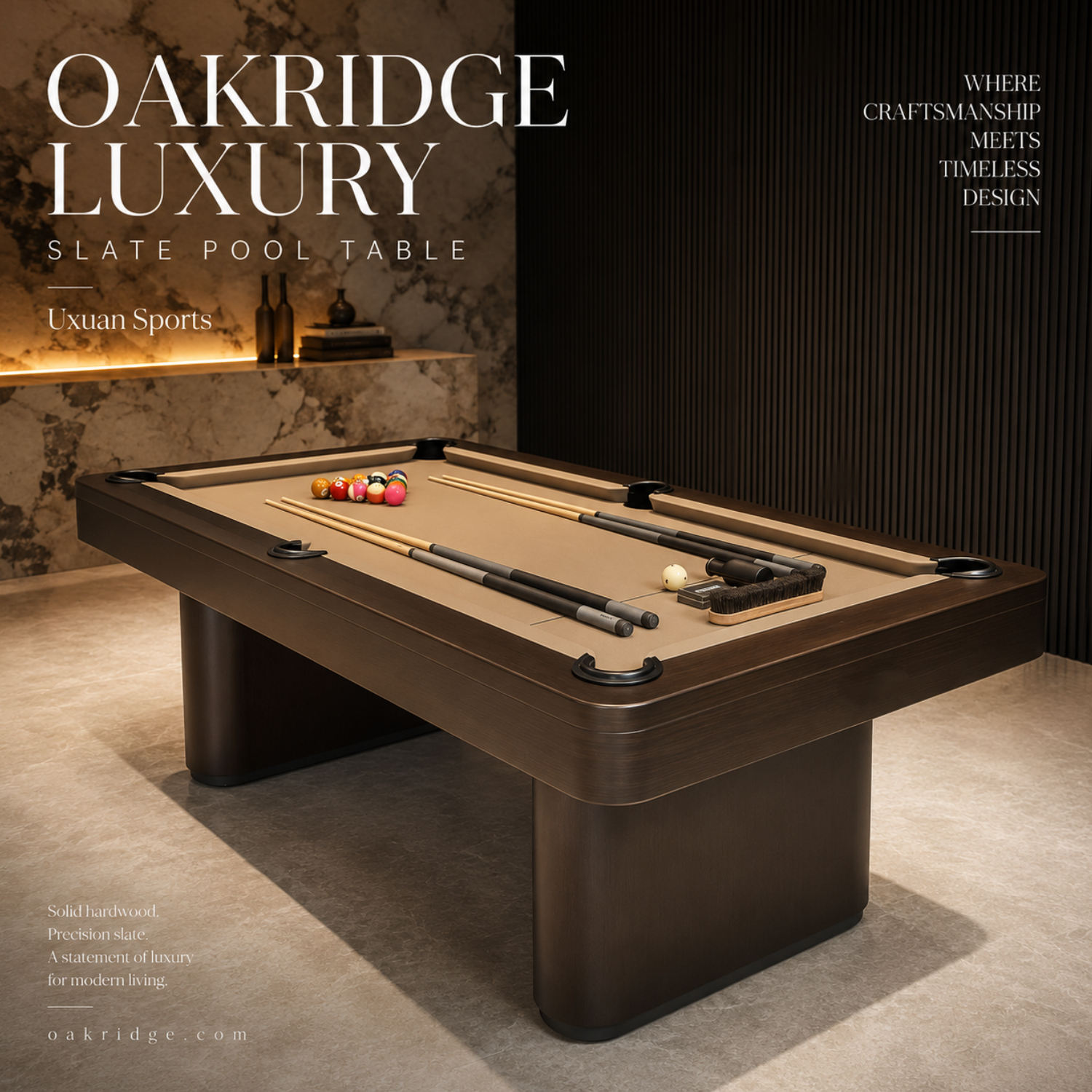 Oakridge Luxury Pool Table - Custom Made