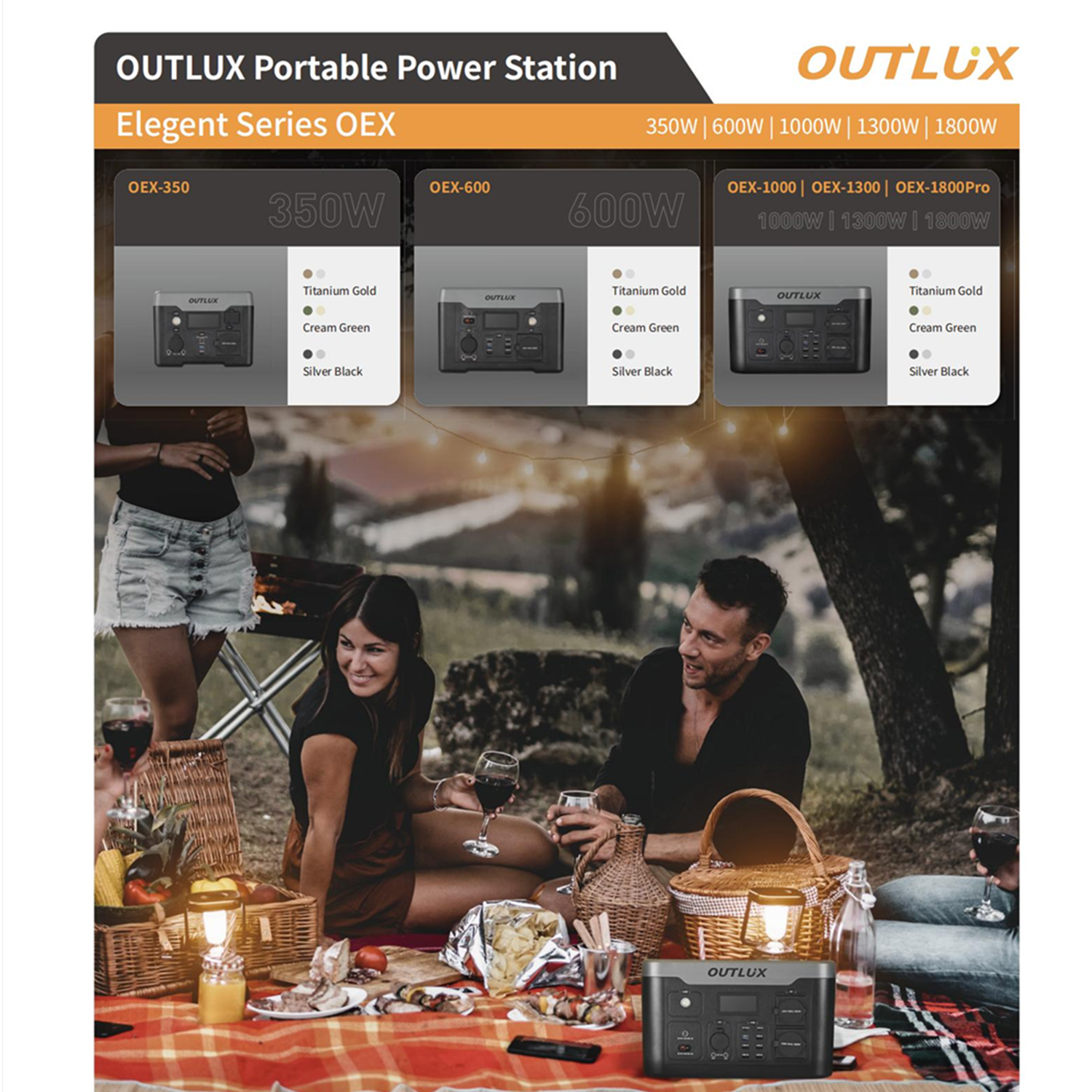 Outlux 600w Portable Power Station-Multifunctional