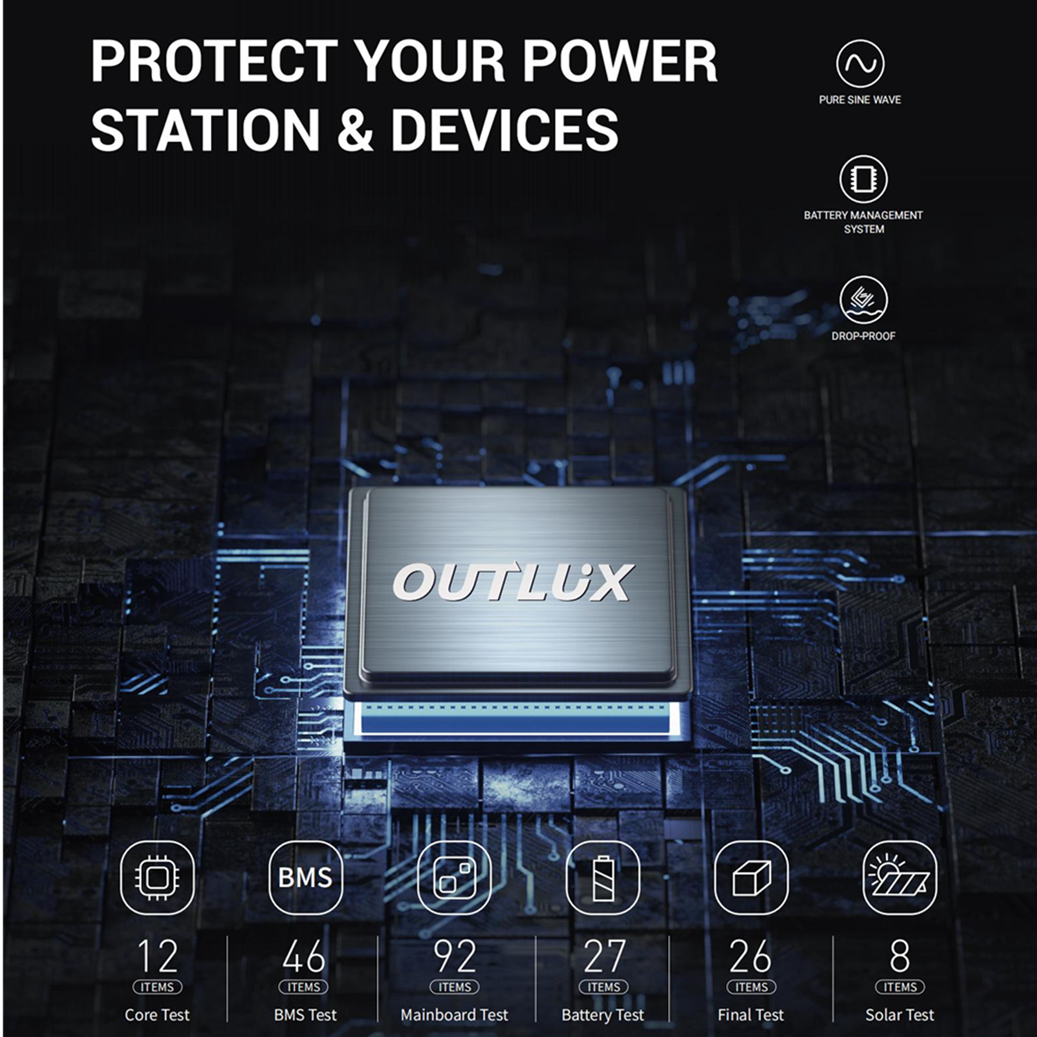 Outlux 1000w Portable Power Station-Multifunctional