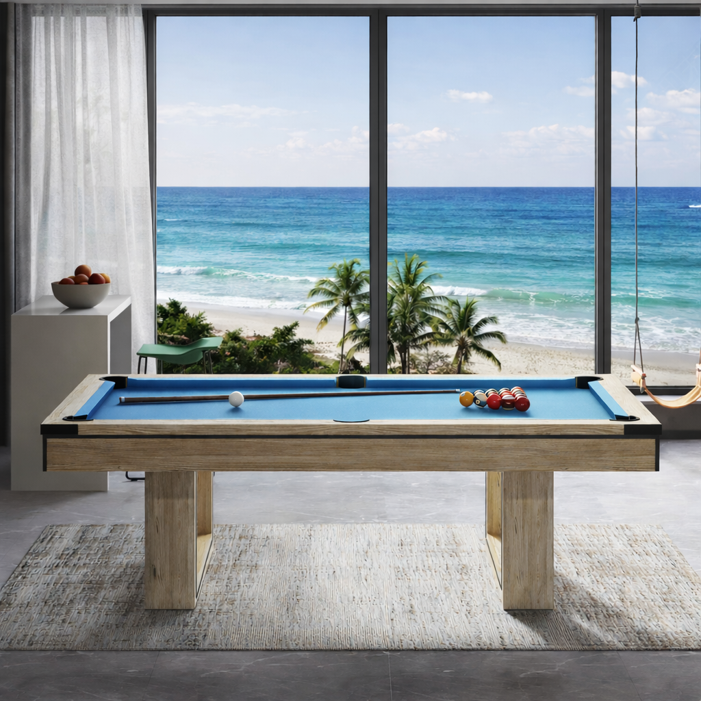 Plumas Dining Pool Table- 8FT 3IN1(Blue Felt)