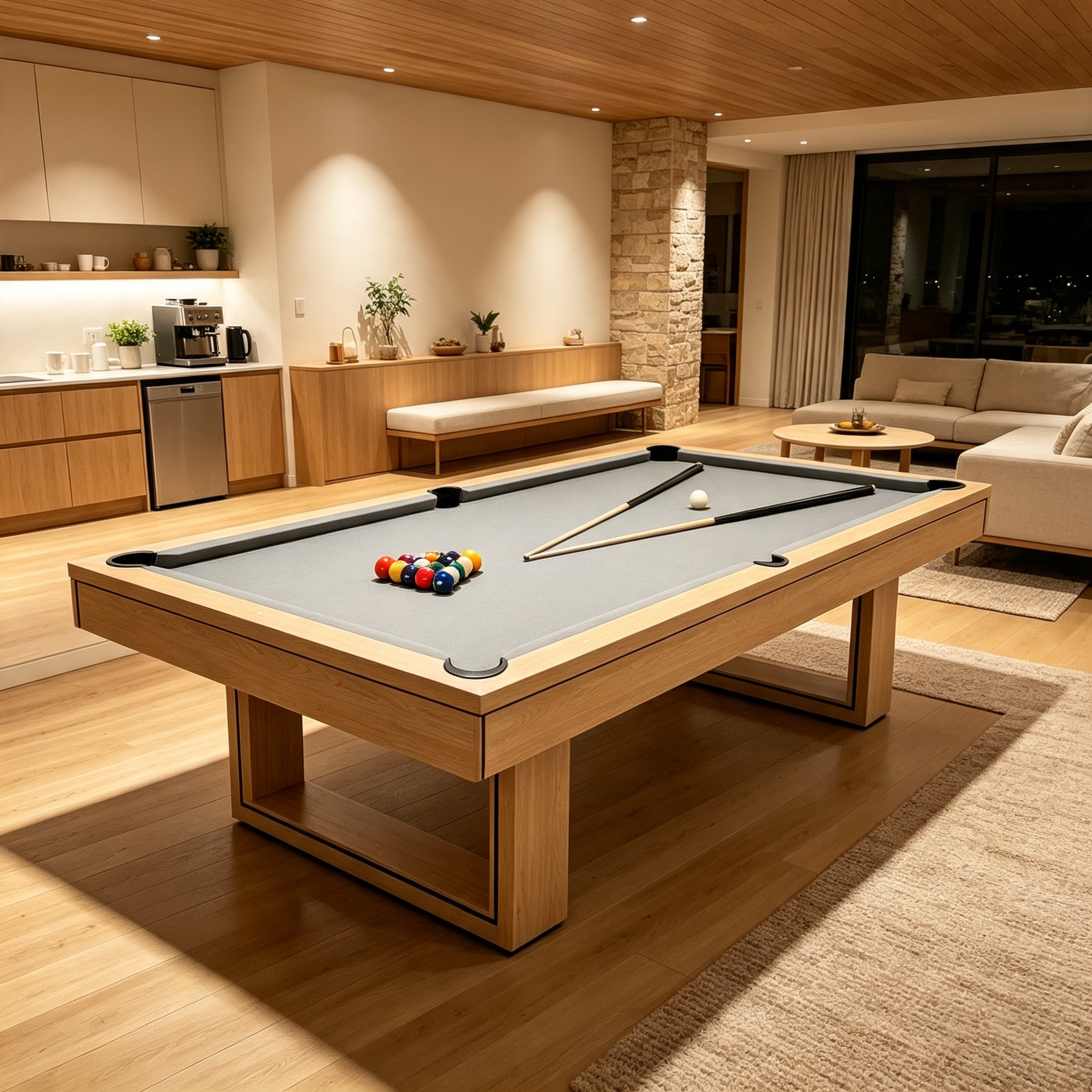 Plumas Pool Table - Gery Felt  | Melbourne Factory Outlet Budget Model
