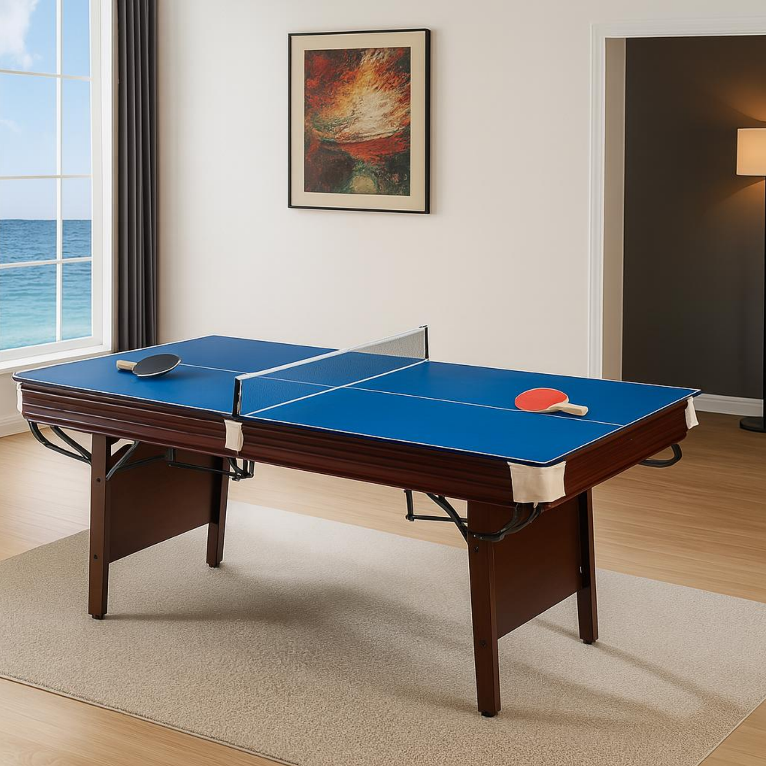 Redwick 7FT Pool Table - 3IN1 Foldable (Solid Wood)