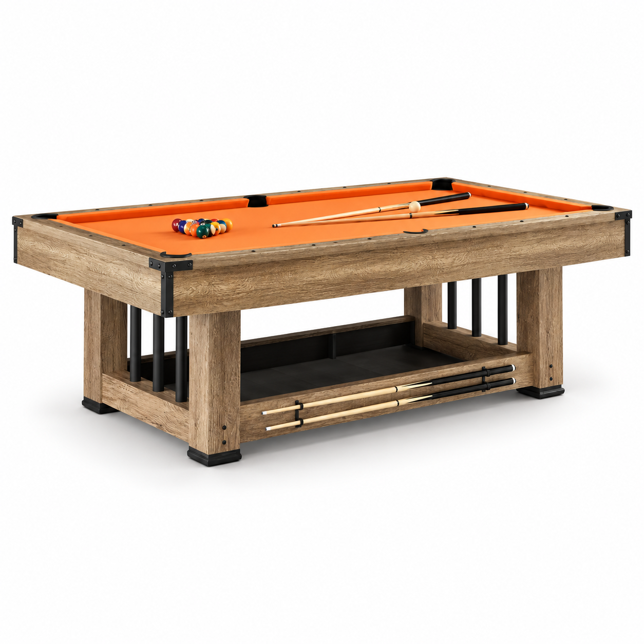 7FT Roma 3-in-1 Pool Table-Orange Felt | Melbourne Factory Outlet