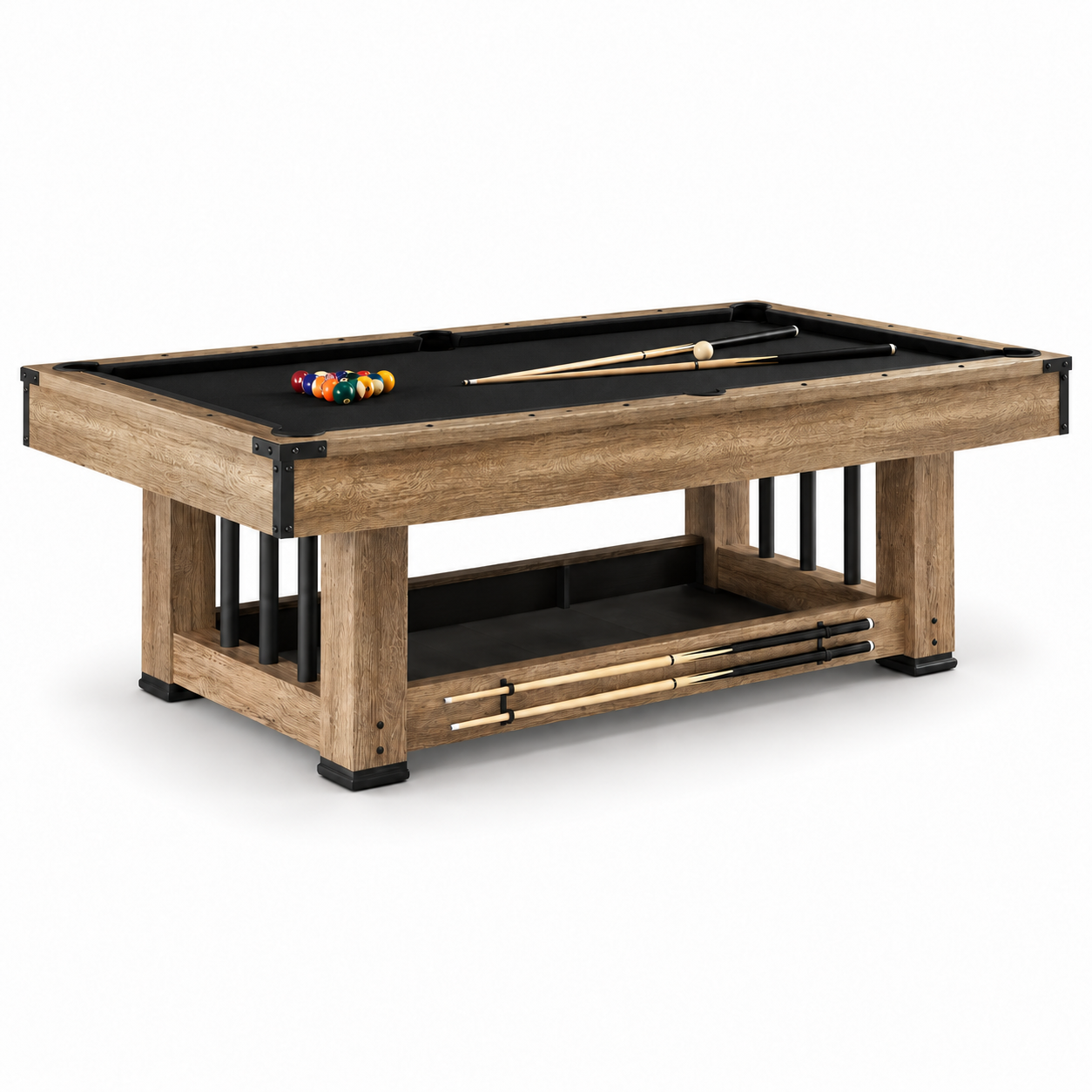 Roma 3-in-1 Pool Table-Black Felt | Melbourne Factory Outlet