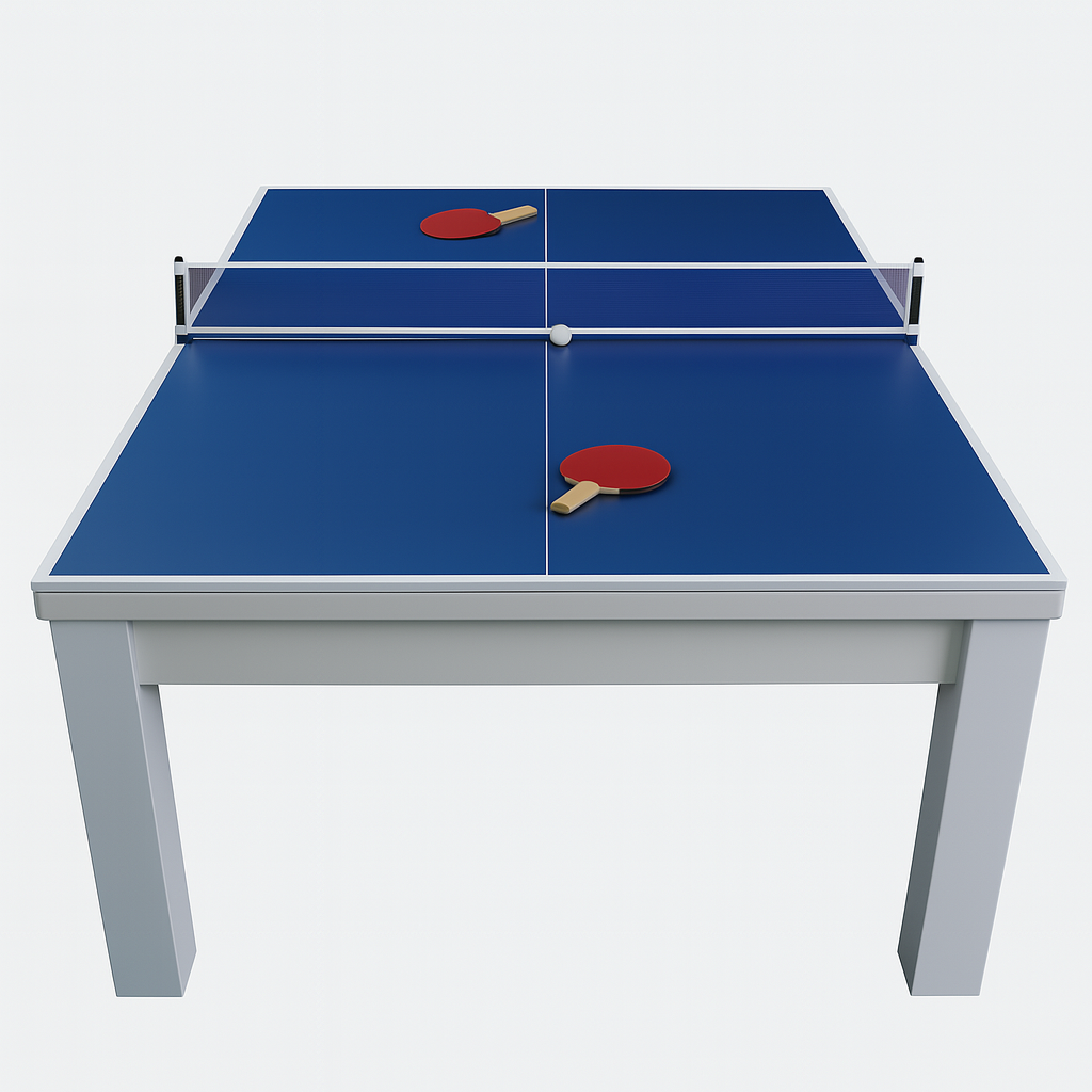 Roma Dining Pool Table-6FT 3IN1 White(Green Felt)