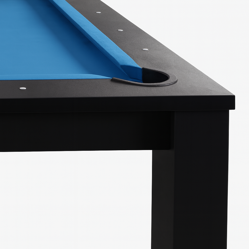 Roma Dining Pool Table-6FT 3IN1 Black(Blue Felt)