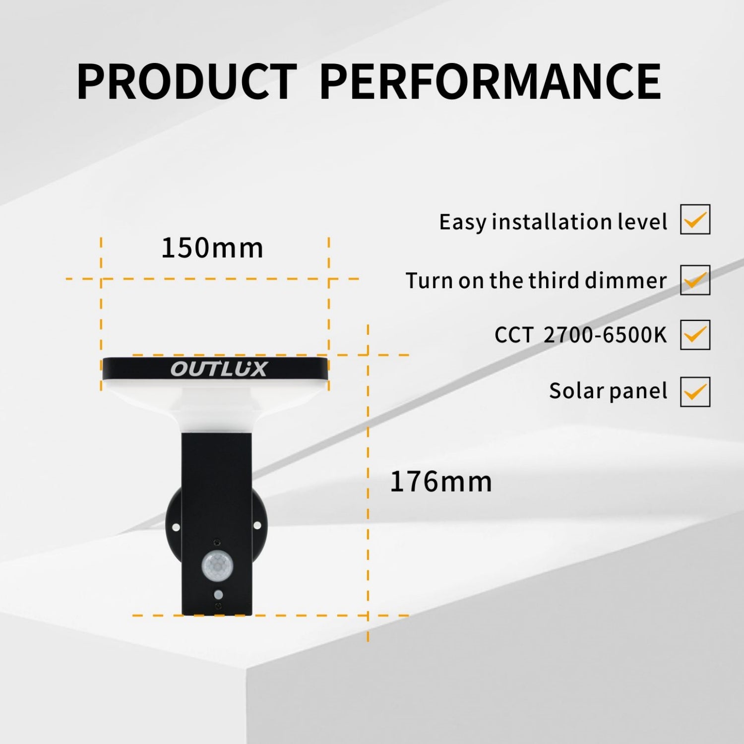 Outlux Solar Wall Lights-T087W