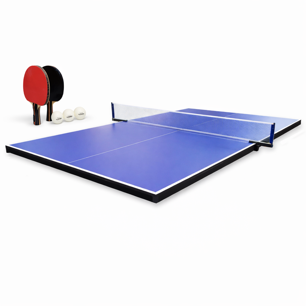 16mm Standard Ping Pong Table Tennis Top for Pool Billiard Table w Bats Balls