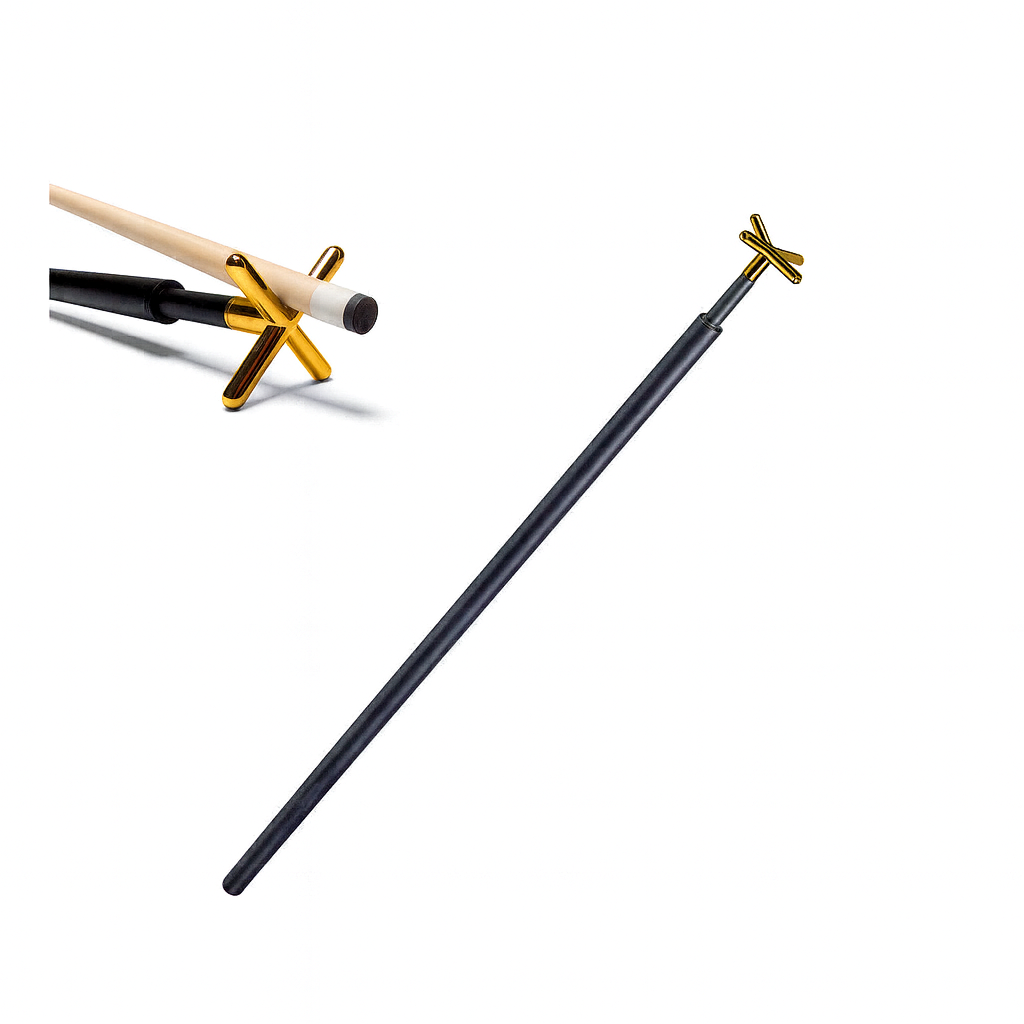 Extendable Telescopic Pool Cue Rest Stick-Gold