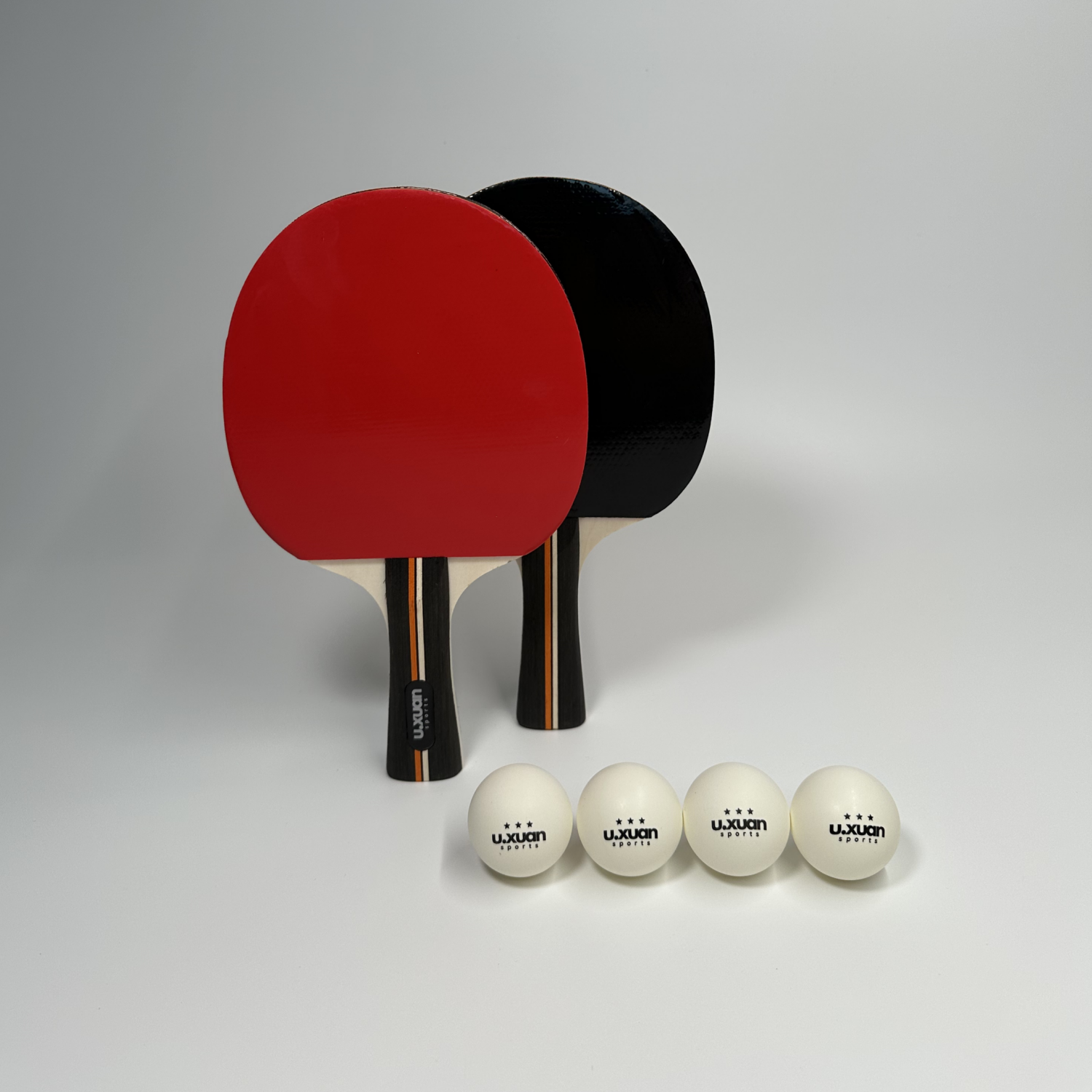 Uxuan Sports Table Tennis Paddle Set-2 Bats/4Balls