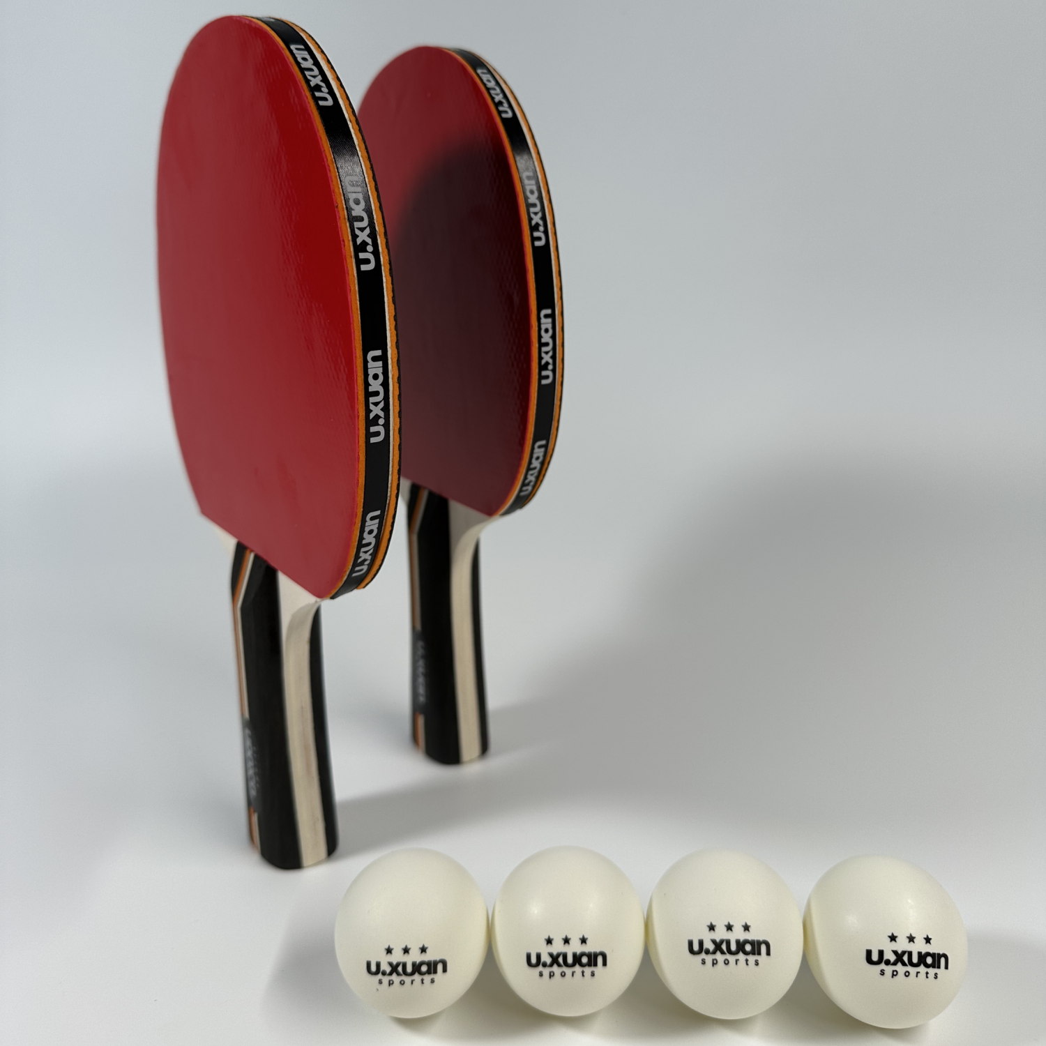 Uxuan Sports Table Tennis Paddle Set-2 Bats/4Balls