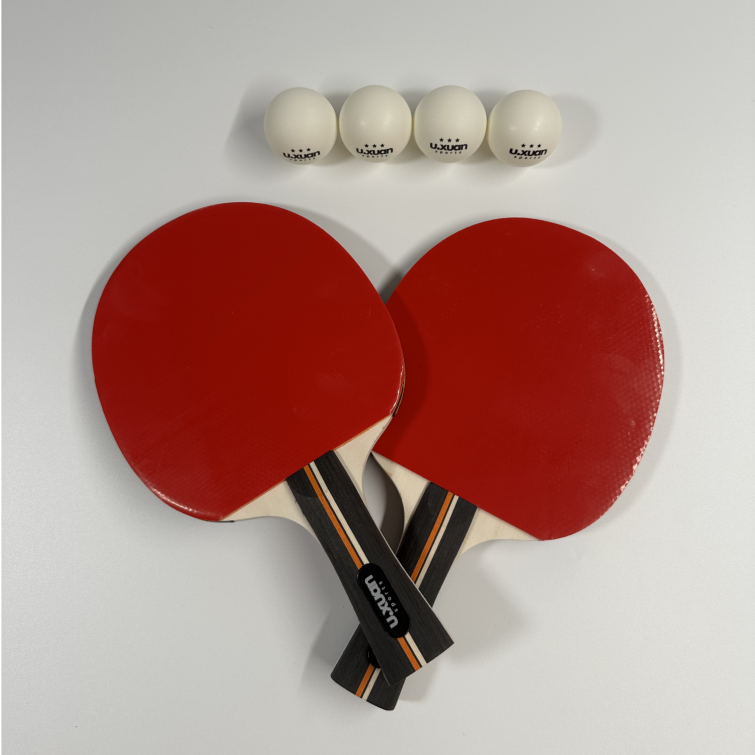 Uxuan Sports Table Tennis Paddle Set-2 Bats/4Balls