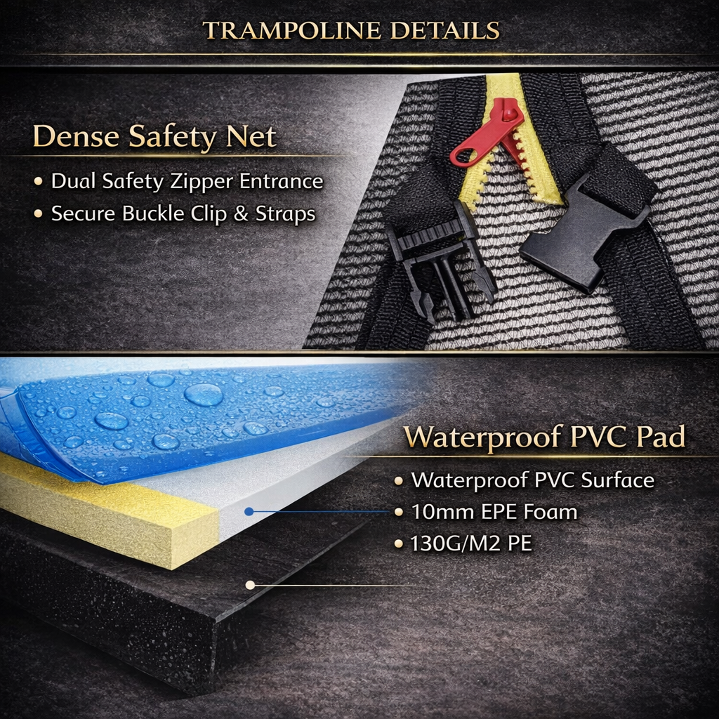 8FT SKYJUMP Trampoline（Pink） - Uxuan Sports