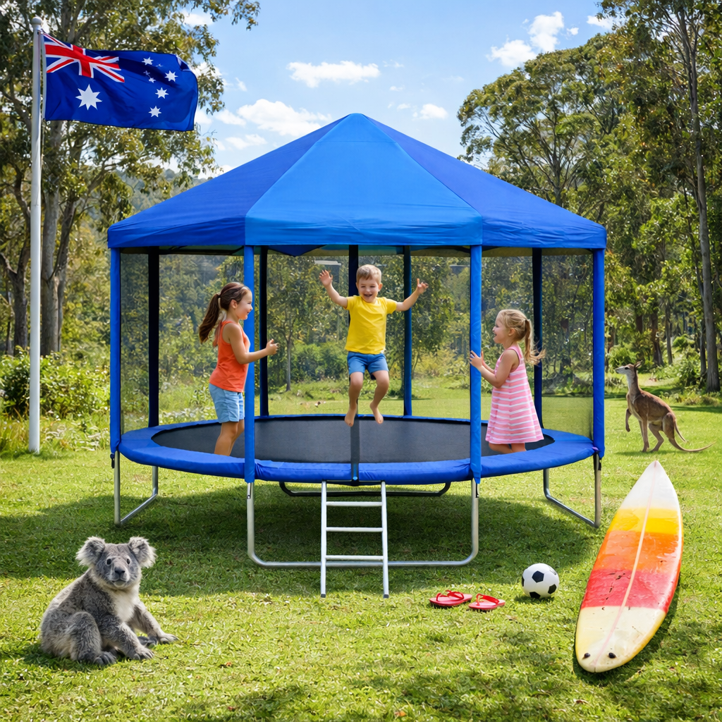 10FT SKYJUMP Trampoline(Blue) - Uxuan Sports
