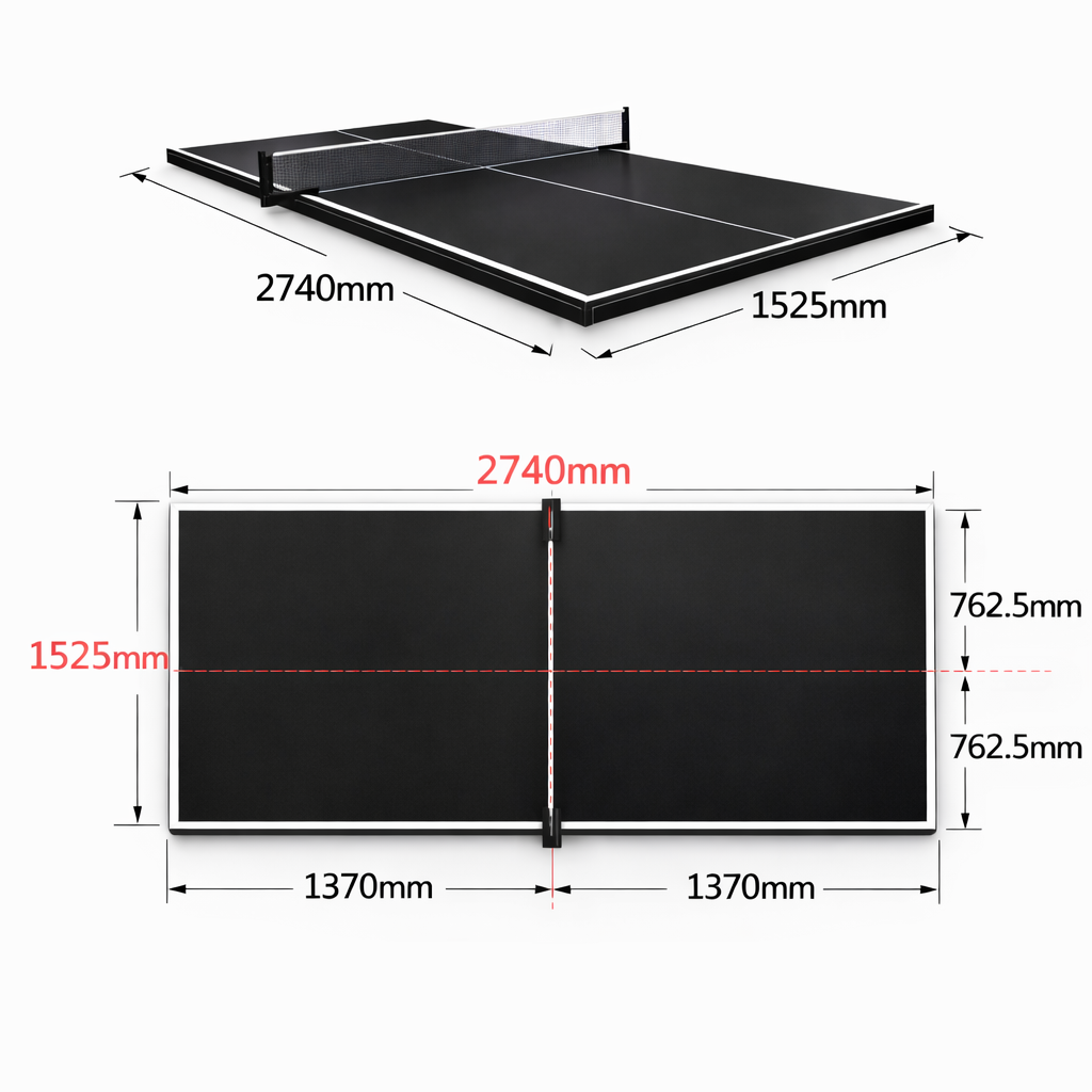 16mm Black Table Tennis Top