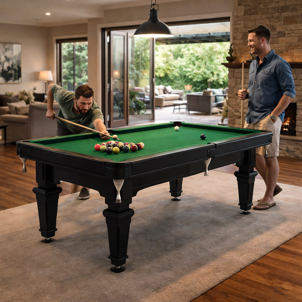 Victoria II Slate Pool Table - 7FT Solid Wood/Green