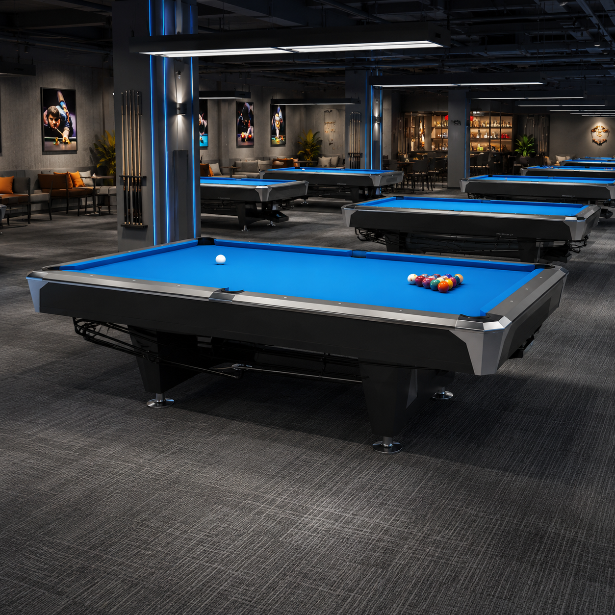 Victoria Elite 9-Ball Slate Pool Table - Black