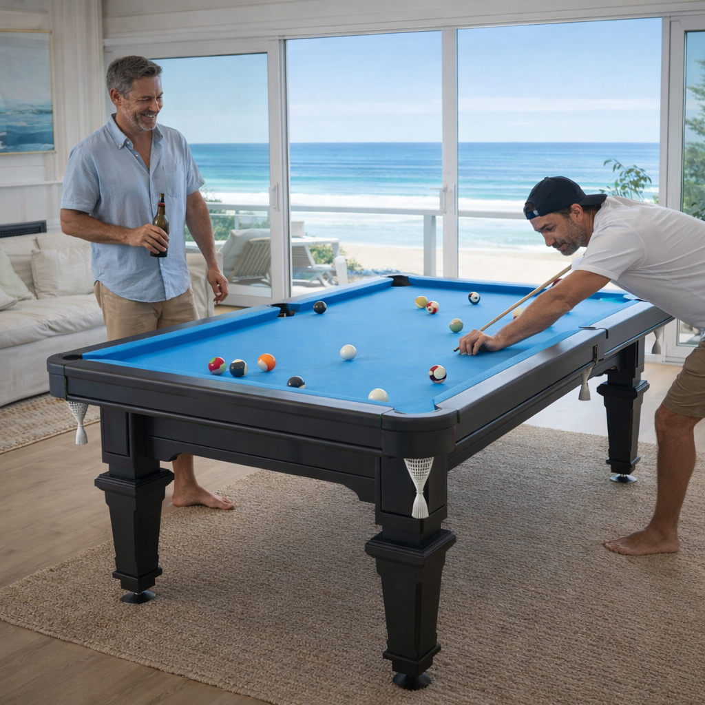 Victoria II Slate Pool Table - 7FT Solid Timber/Blue