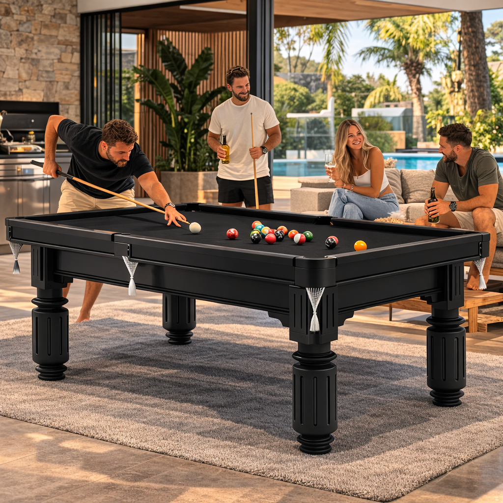 Waverley Slate Pool Table - 7FT Solid Wood Billiard/Black