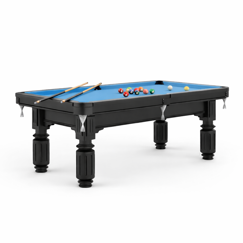 Apollo Pool Table Blue Waverley Slate Pool Table 7FT / 8FT | Solid Timber Pool Table Blue Fel ...