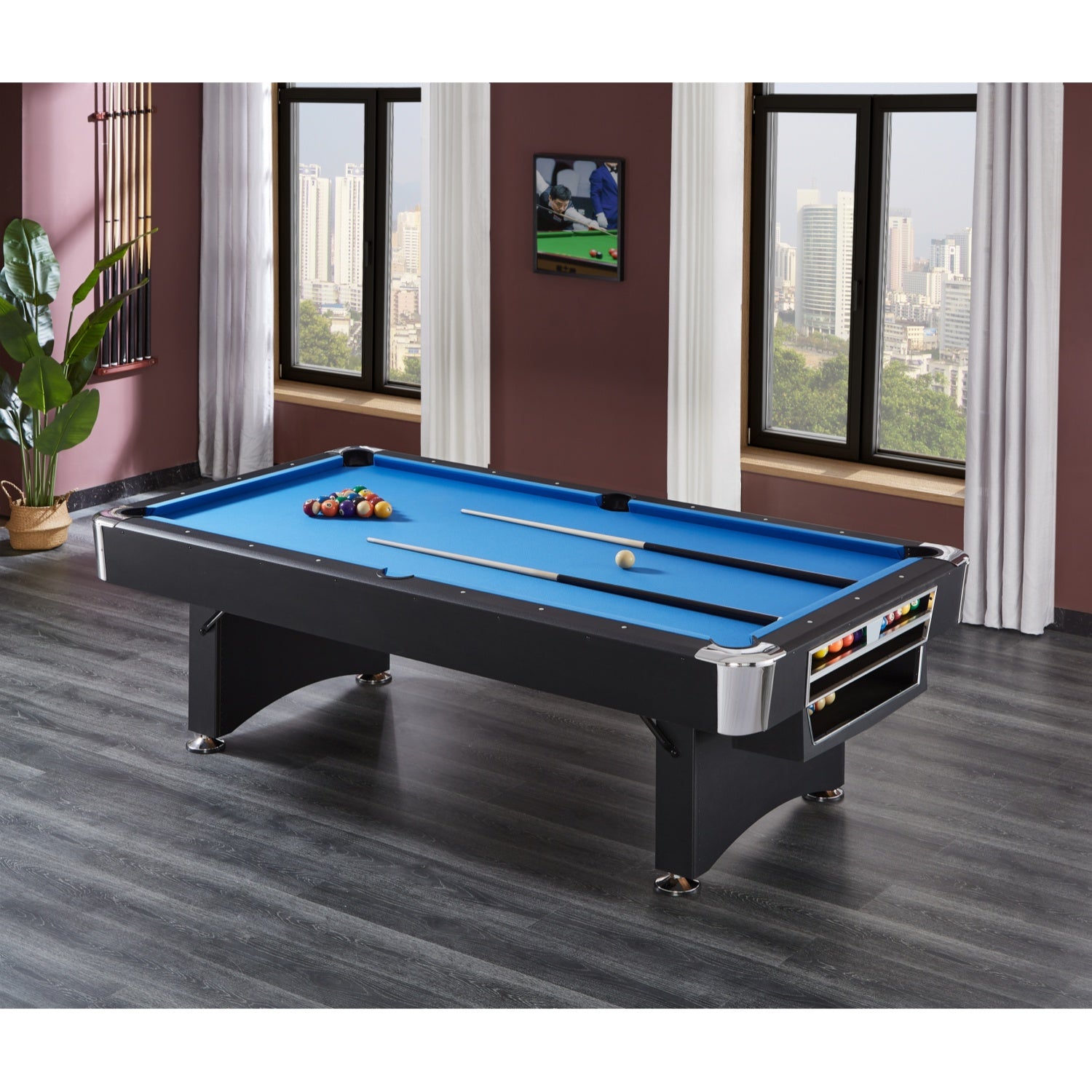 Winner Luxury 8FT Pool Table-2IN1 |No Assembly Required