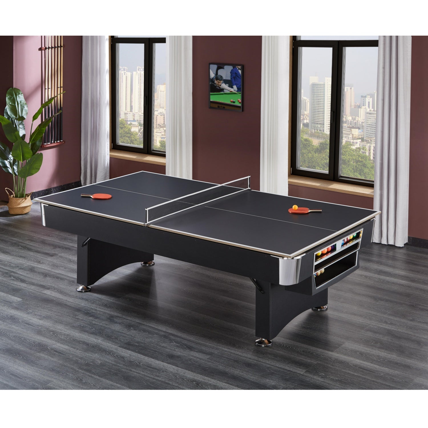 Winner Luxury 8FT Pool Table-2IN1 |No Assembly Required