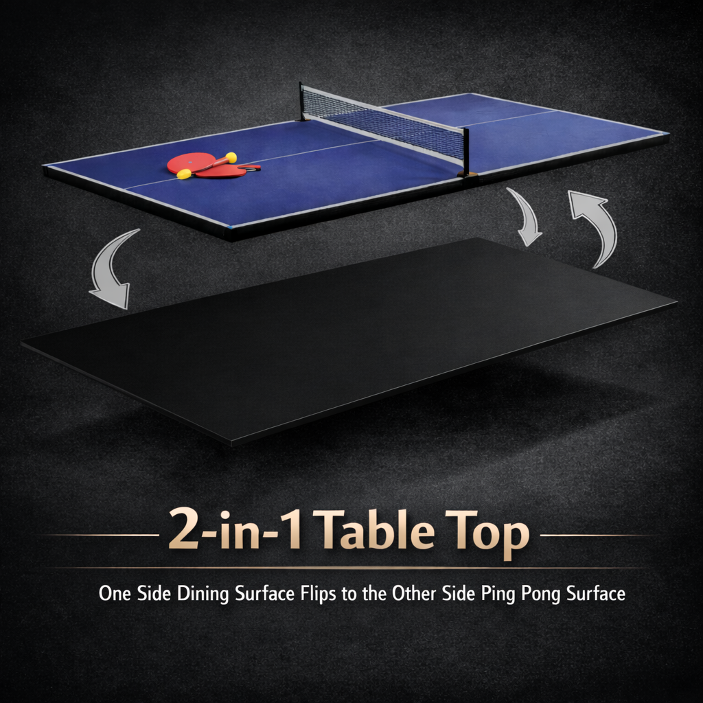 Winner 8FT Dining Pool Table-3IN1 Foldable|No Assembly Required