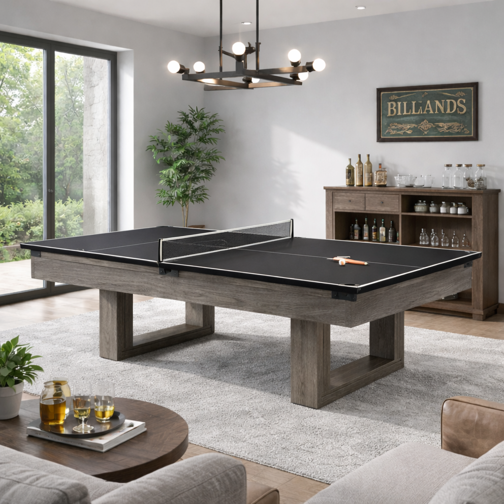 York Dining Pool Table -8FT 3IN1(Black Felt)