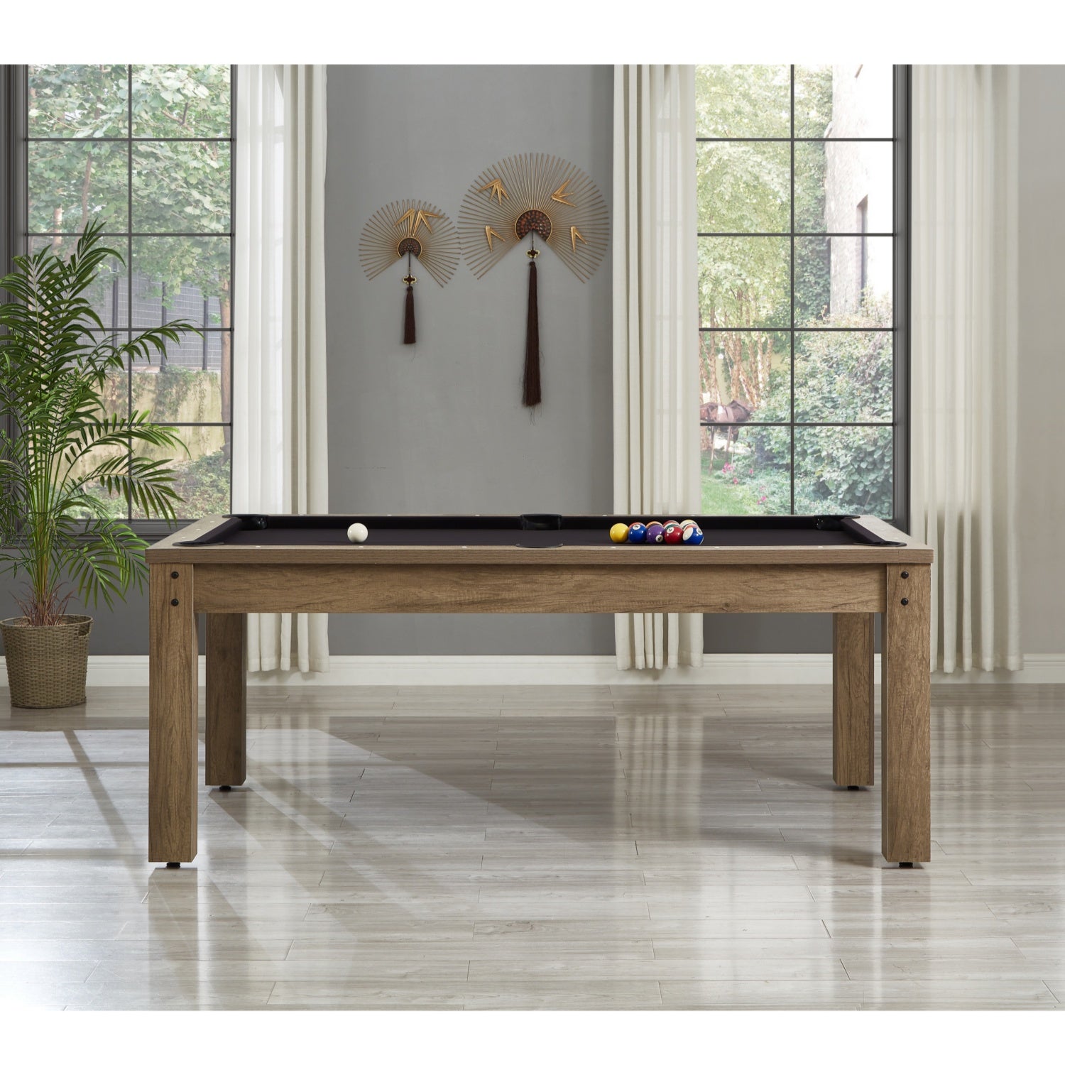 Austin Dining Pool Table-6.5FT 3IN1 -Black Felt