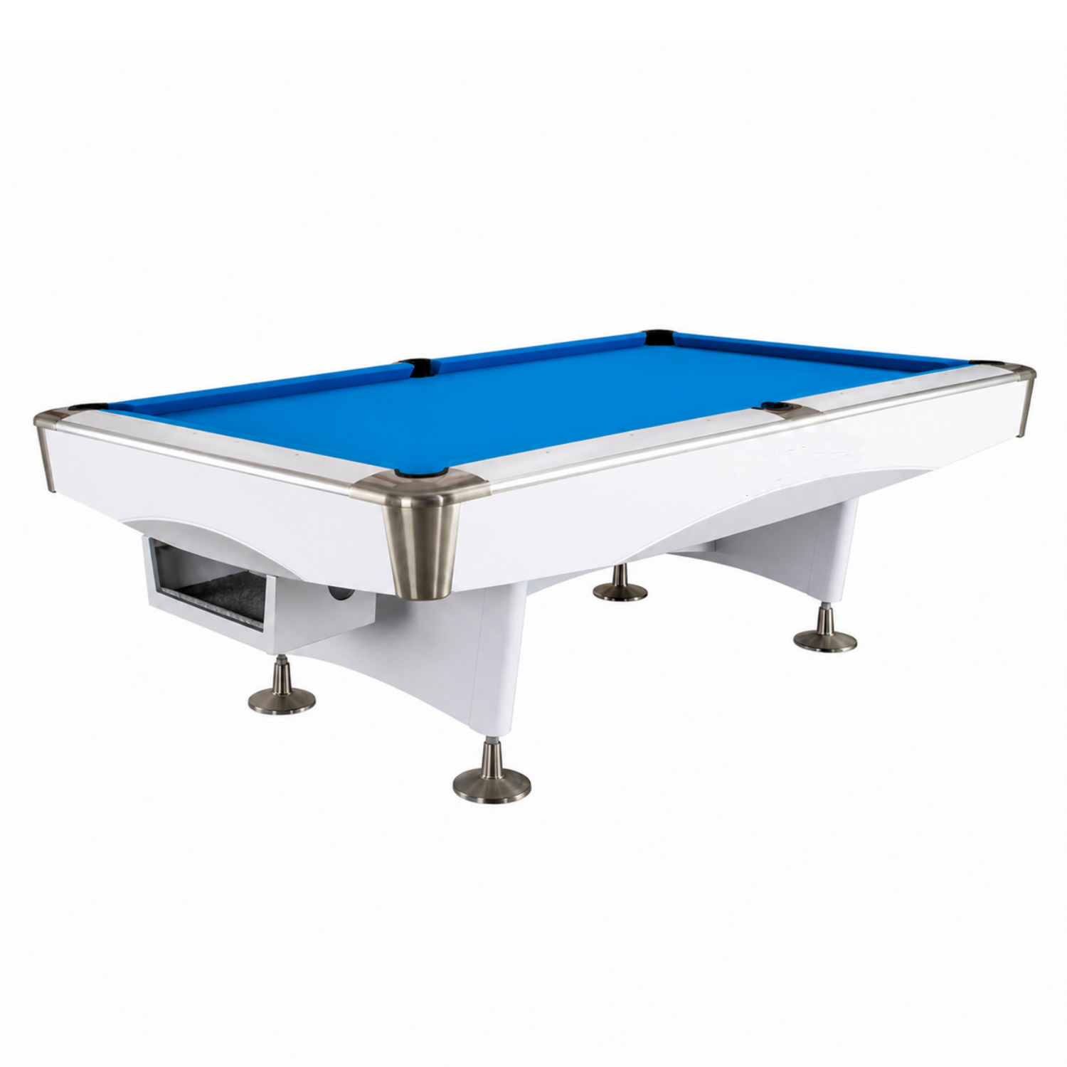 C001 9FT Slate Pool Table | Commercial 9-Ball Pool Table – Custom Made-White