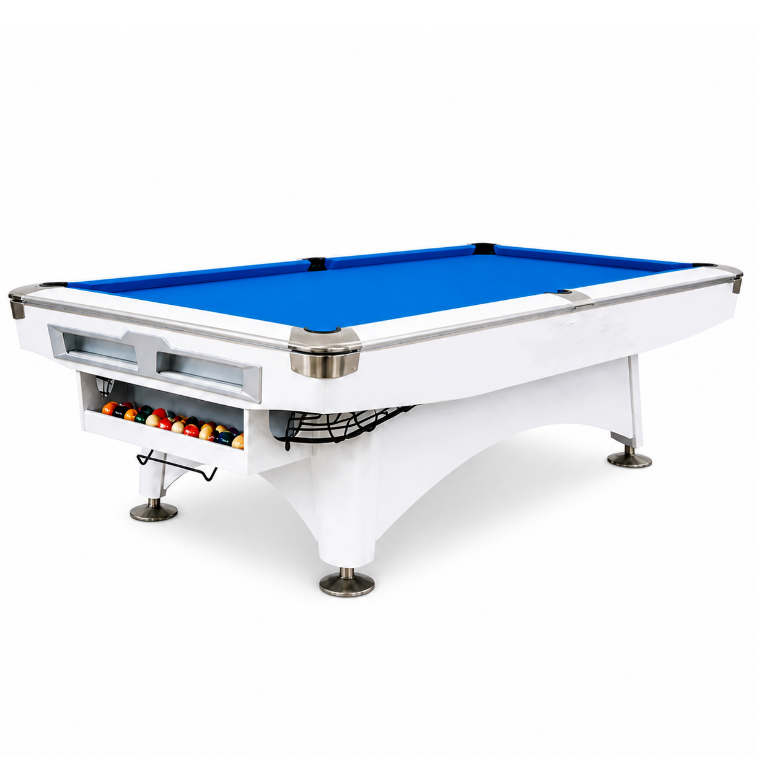 C003 9FT Slate Pool Table | Commercial 9-Ball Pool Table – Custom Made-White