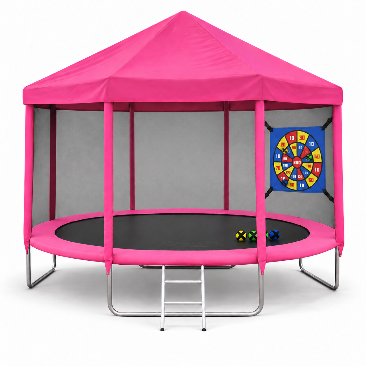 12FT SKYJUMP Trampoline(Pink) - Uxuan Sports