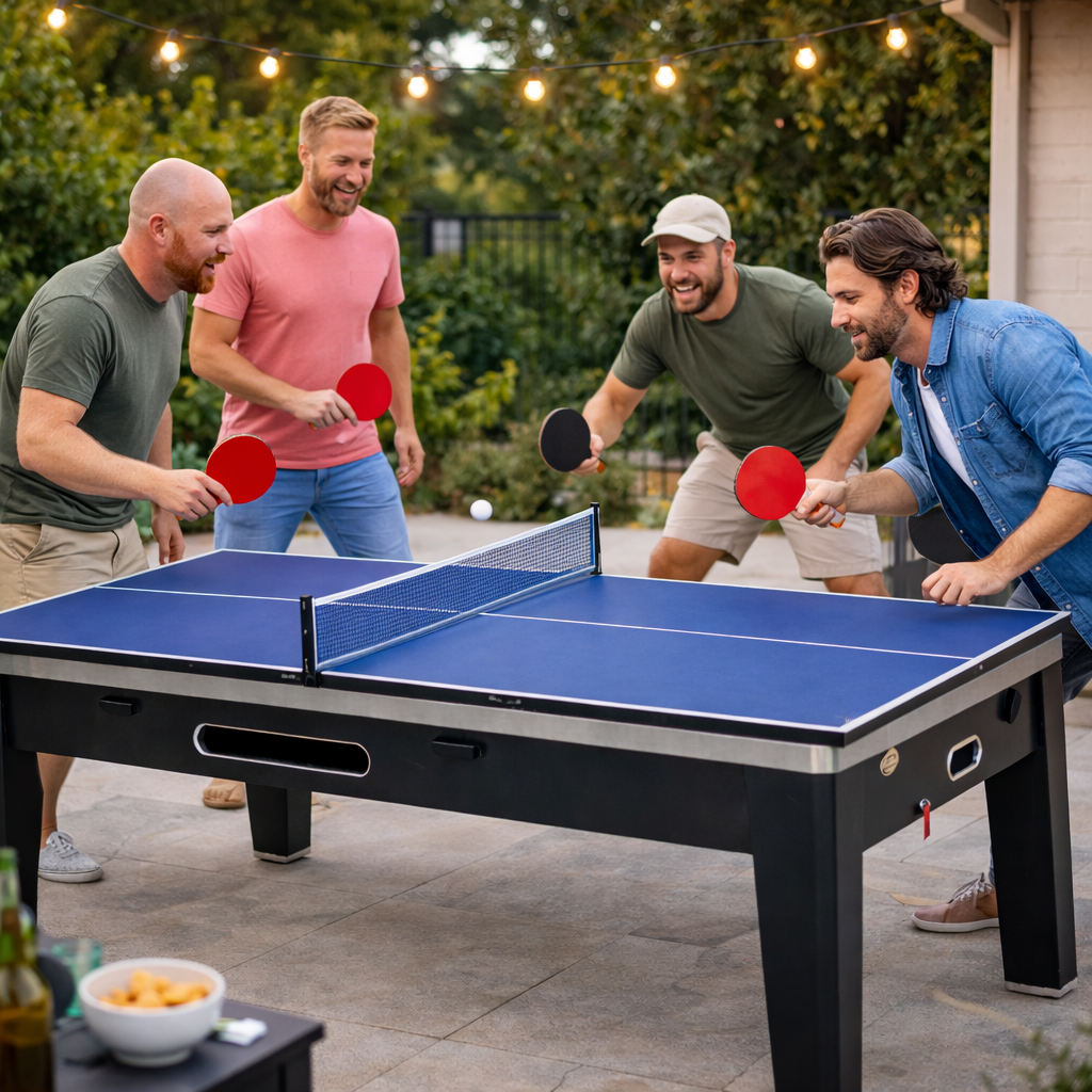 7FT 6IN1 Challenger Pool Table-Black