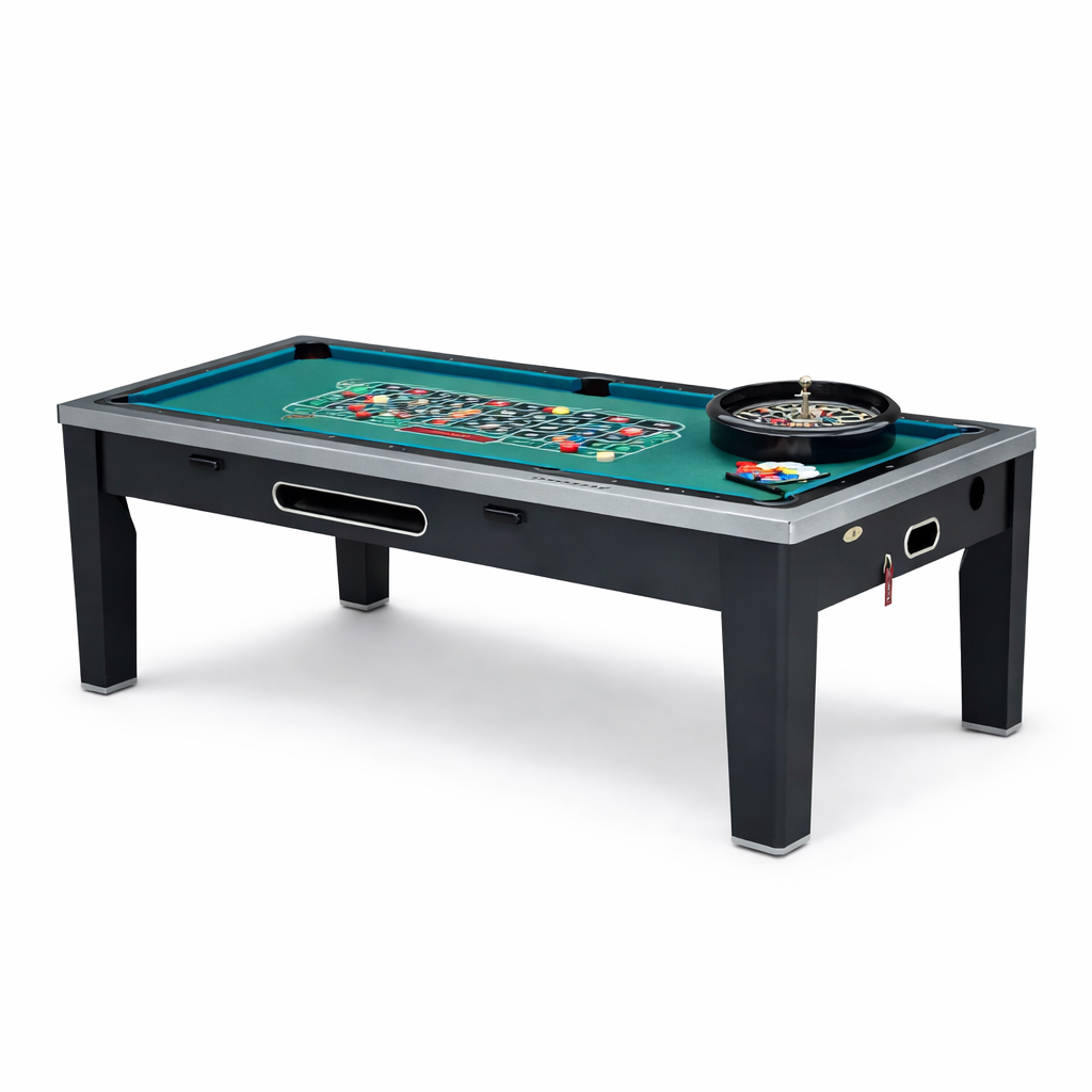 7FT 6IN1 Challenger Pool Table-Black