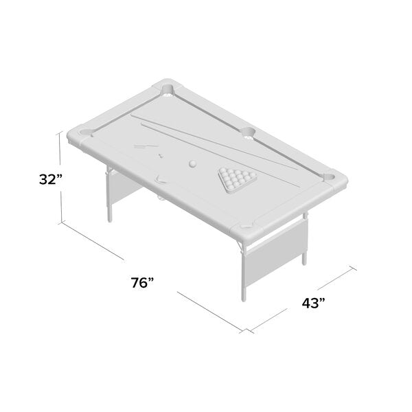6FT Foldable Pool Table-Andorra|No Assembly Required (Blue)