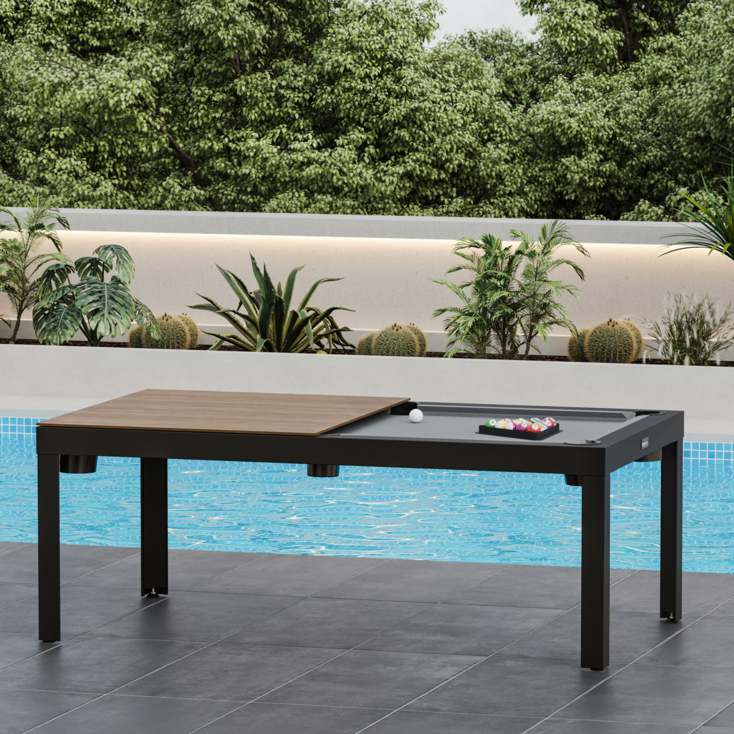 Portsea 2IN1 Outdoor Pool Table-Slate