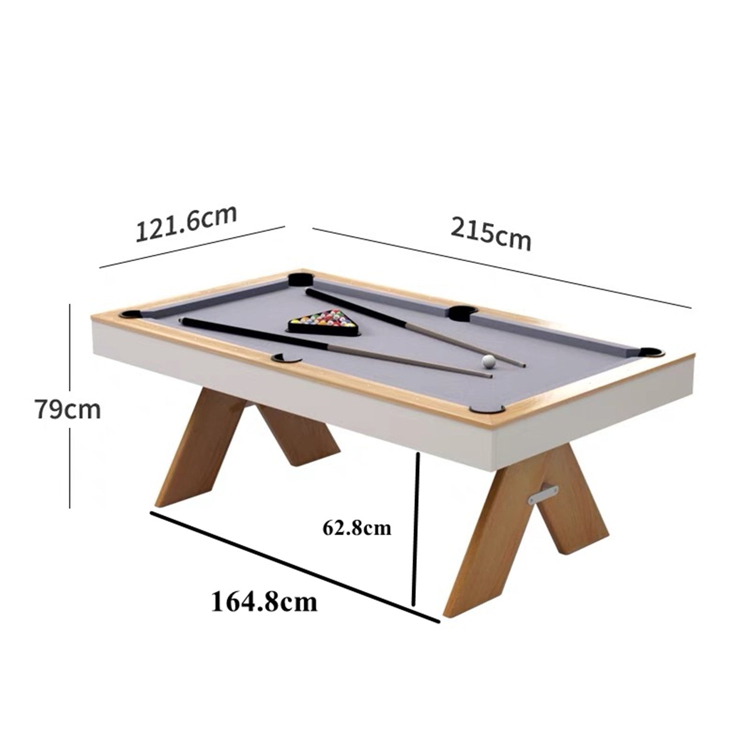 Ricardo 3IN1 Pool Table | 8FT Nordic Style-Black Table Tennis Top