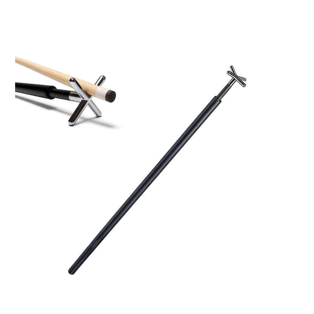 Extendable Telescopic Pool Cue Rest Stick-Silver