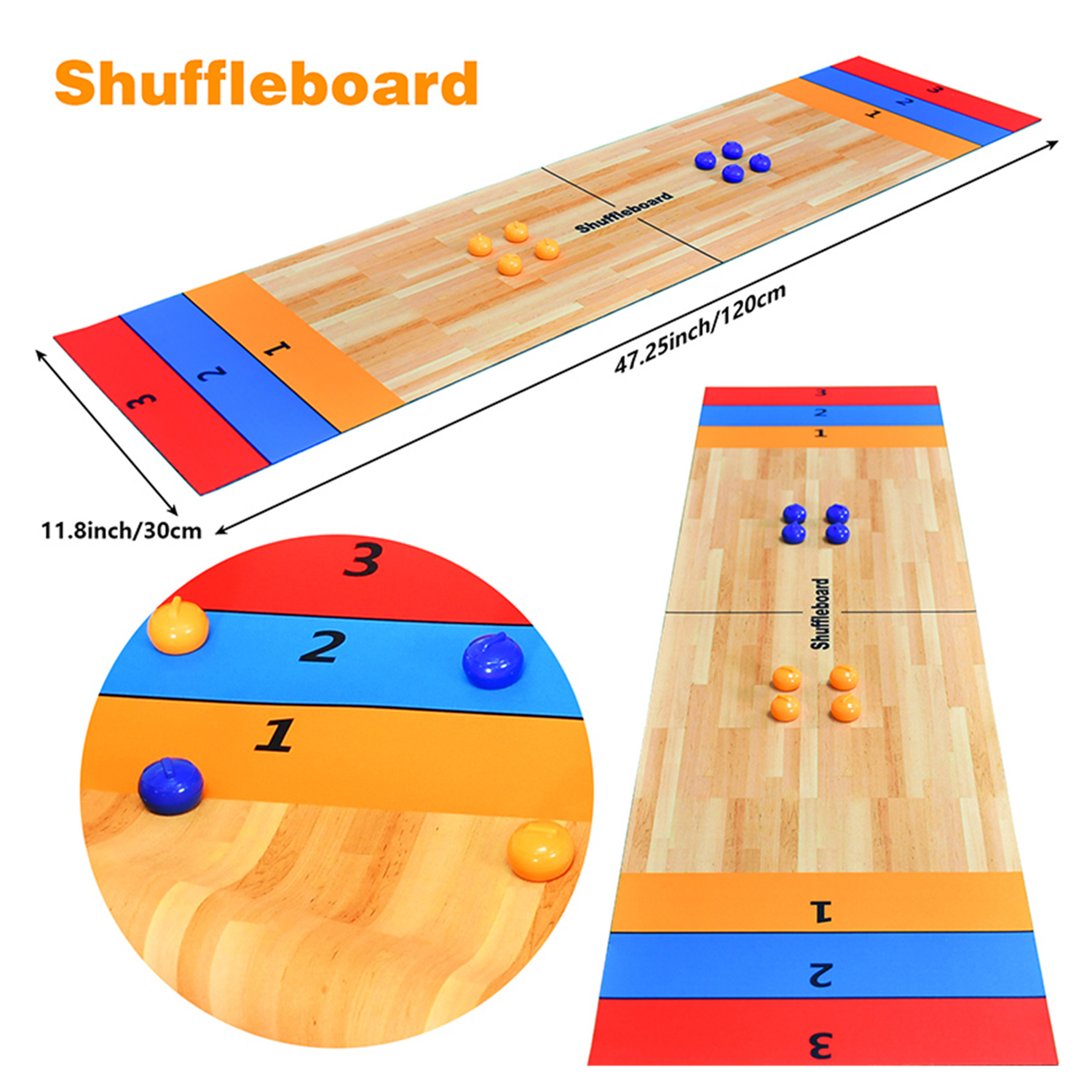 3IN1 Table Games Shuffleboard/Bowling/Curling