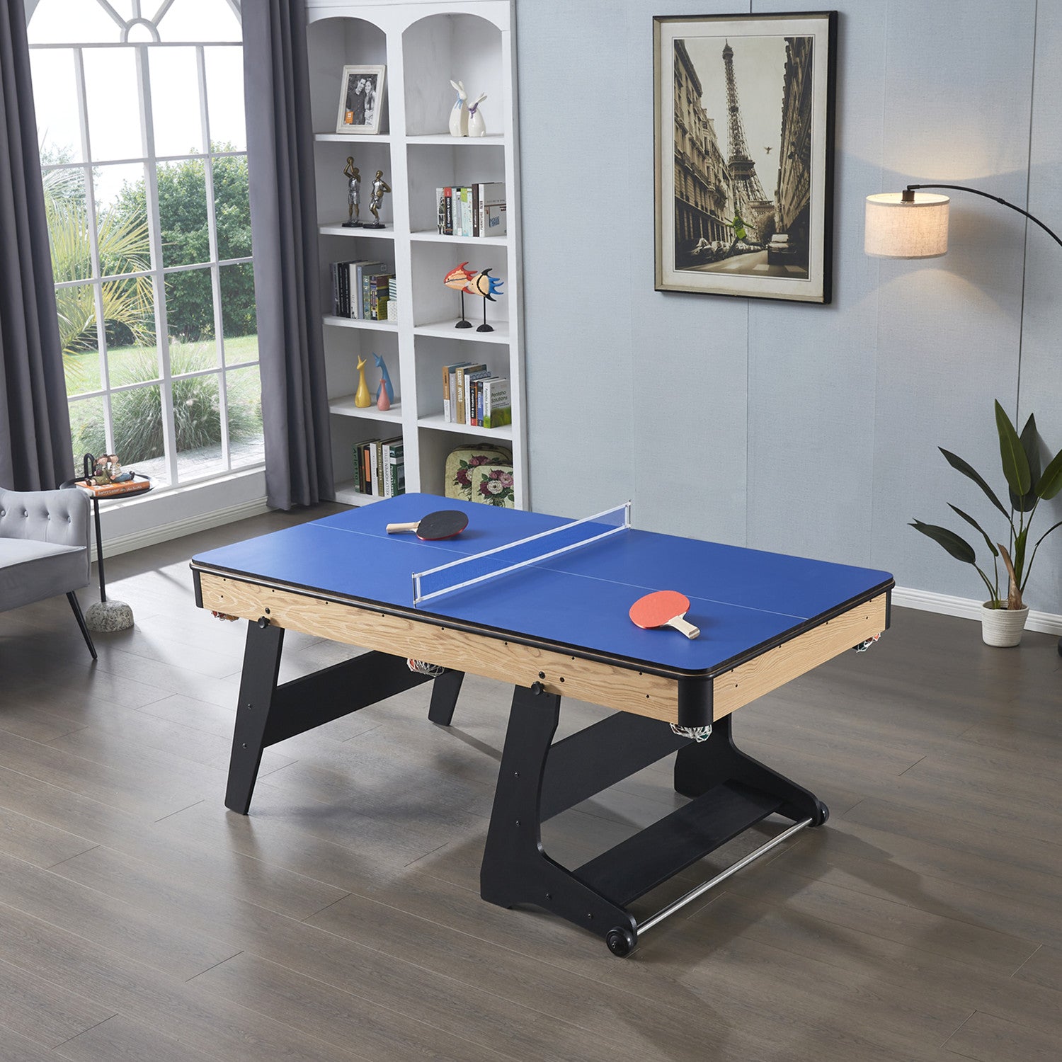 Lyle 6FT Pool Table- 3IN1 Foldable Oak