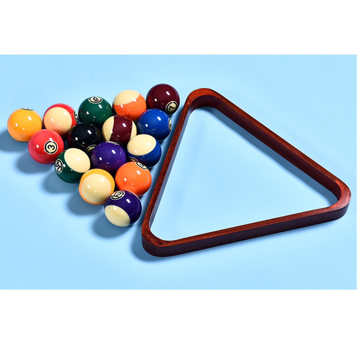 Walnut Wood Triangle Rack-Billiard Pool Table – Uxuan Sports