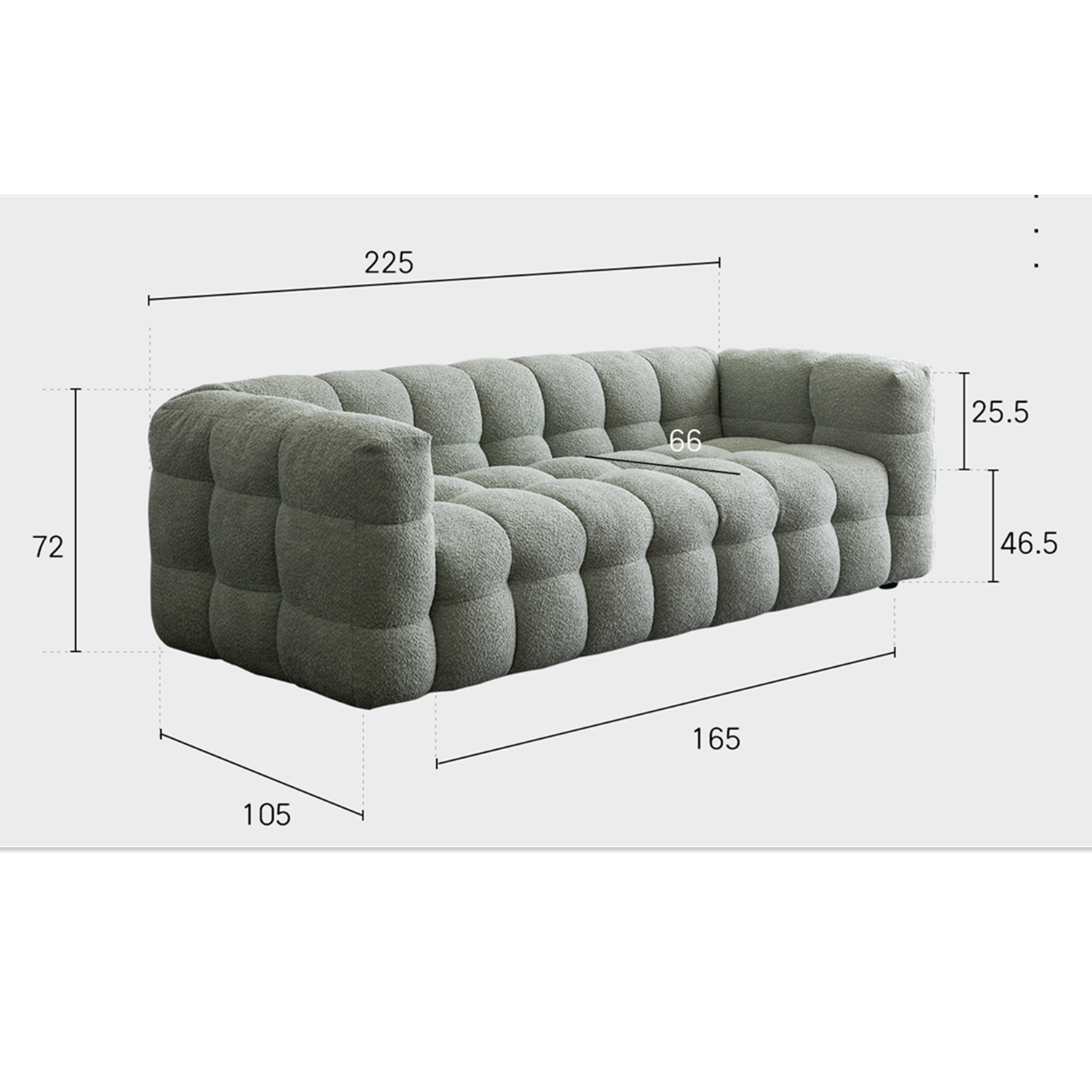 Grant Sofa - 3 Seater/4 Seater Cashmere Wool-Custom Made