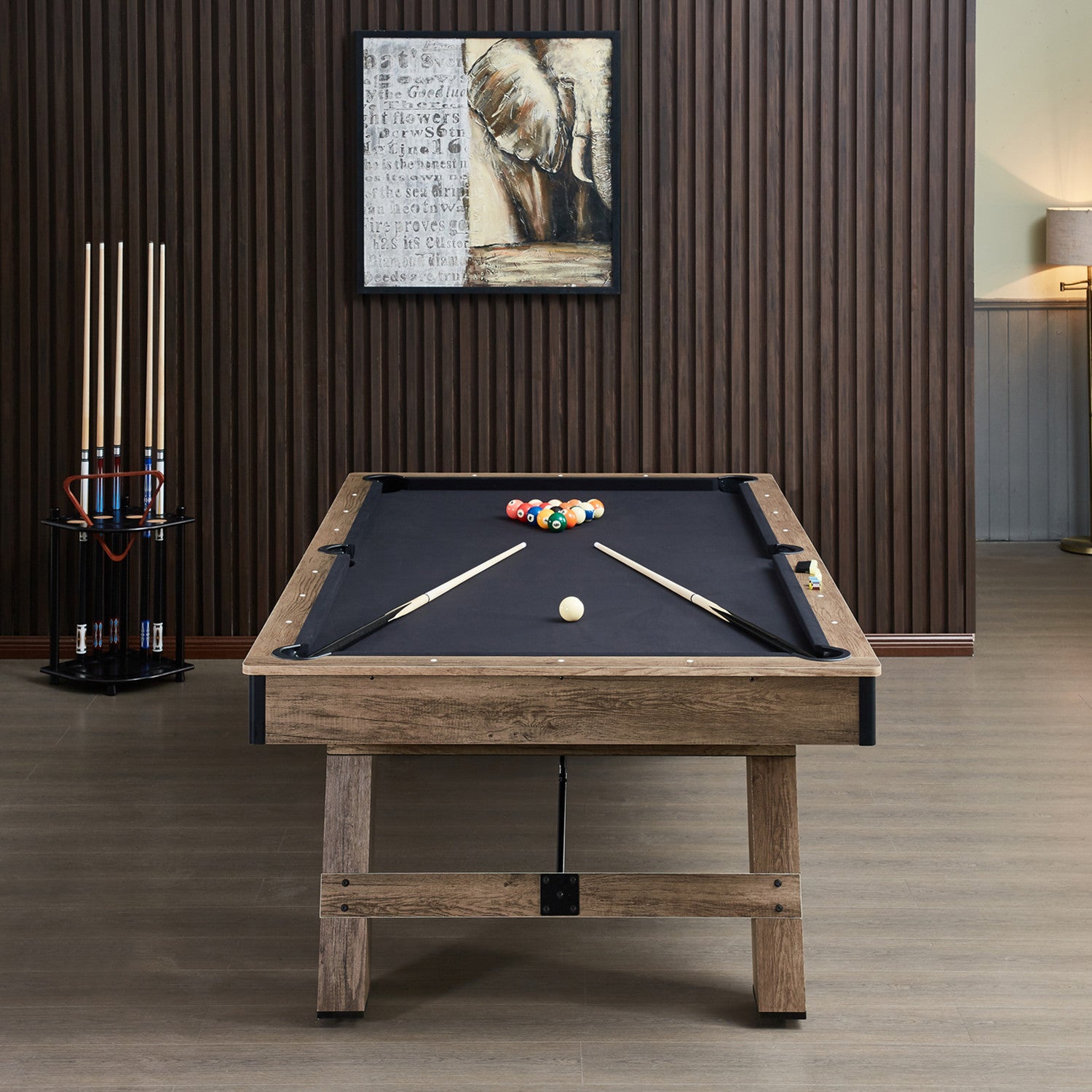 Hepburn Dining Pool Table- 7FT 3IN1 Green