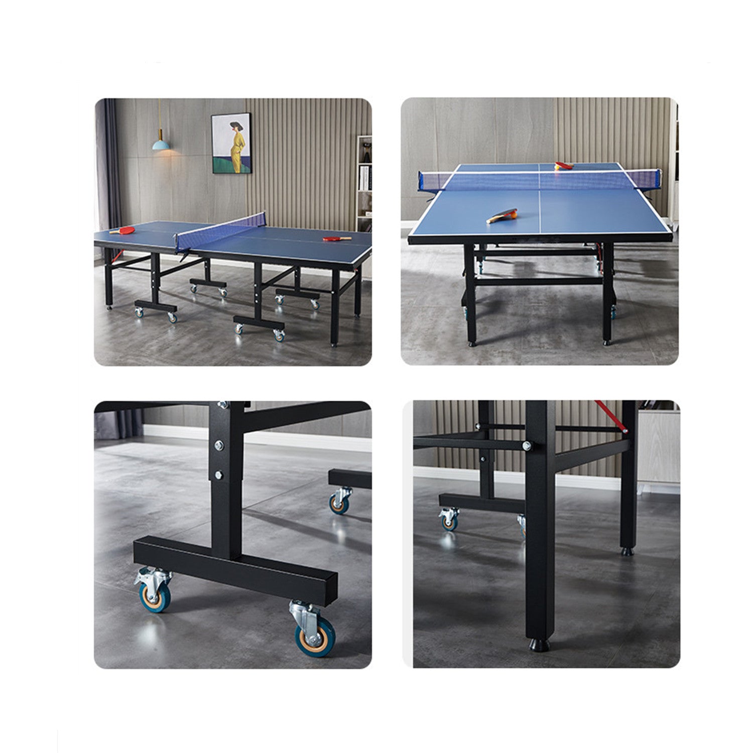 UXUAN SPORTS Indoor Elite Series 19mm Table Tennis Table|10-Minute Assembly