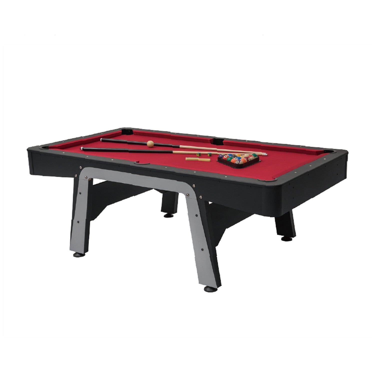 StarTrek 3IN1 Pool Table-8FT Red/Top Storage