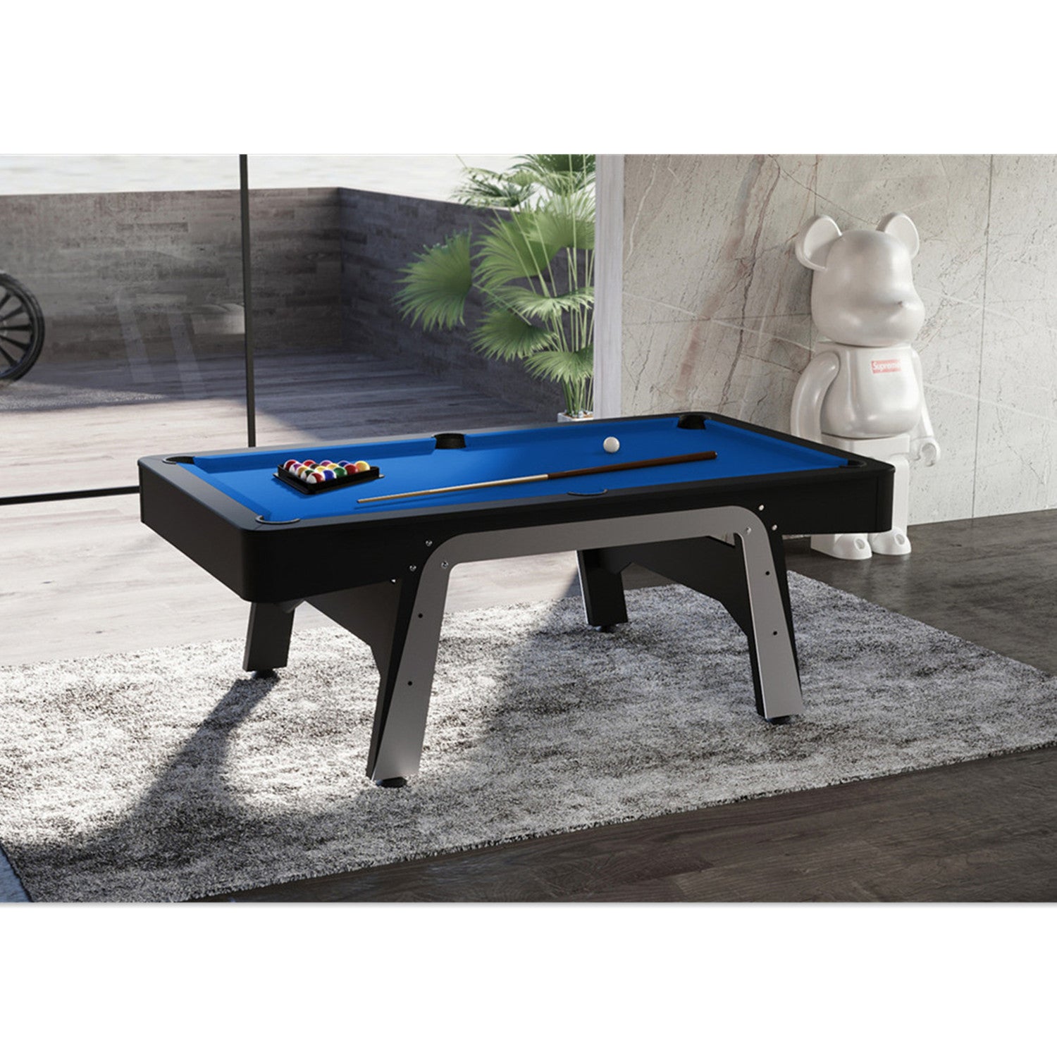 StarTrek 3IN1 Pool Table-8FT Blue/Top Storage